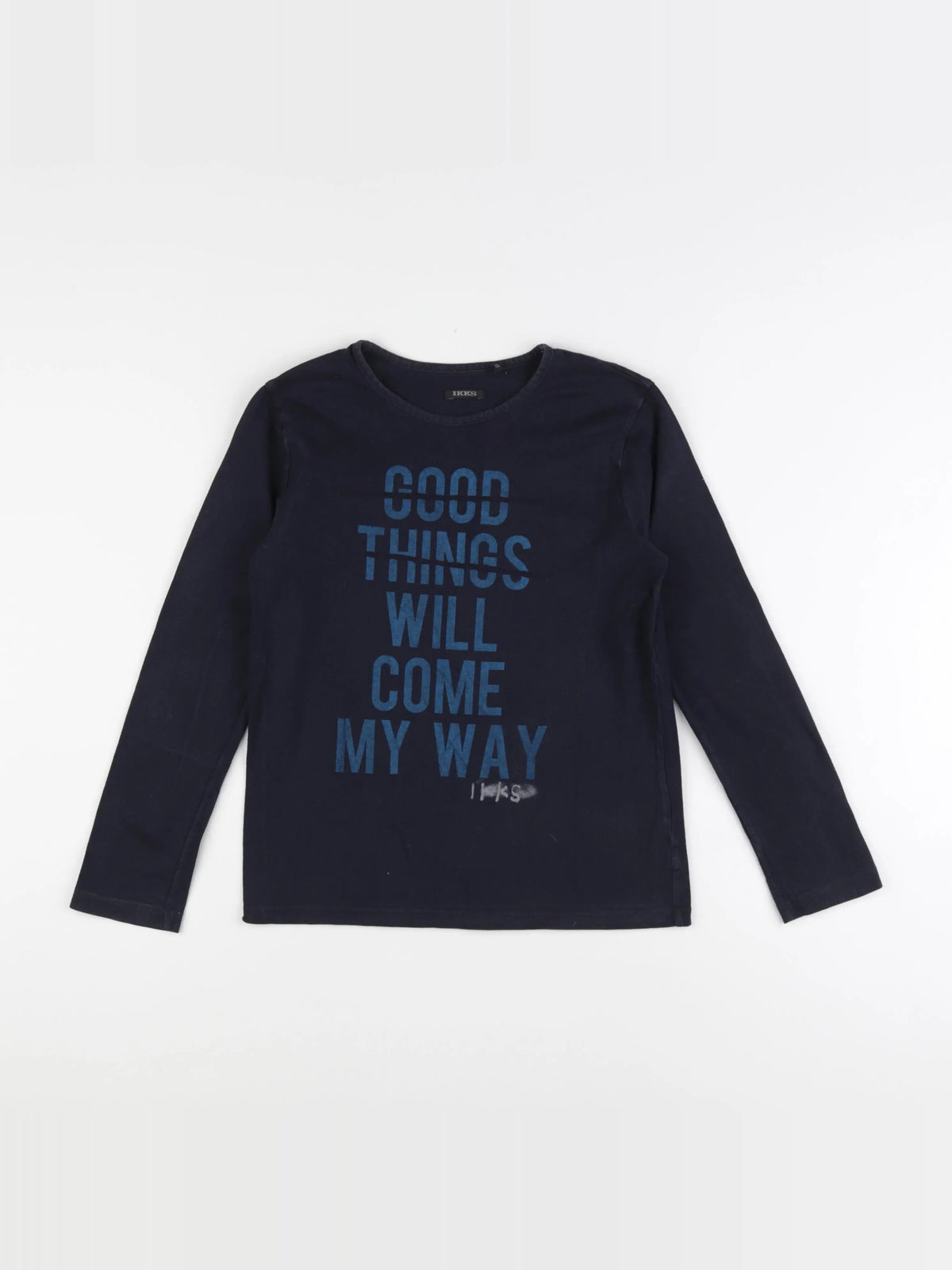 IKKS - tee-shirt bleu - 8 ans