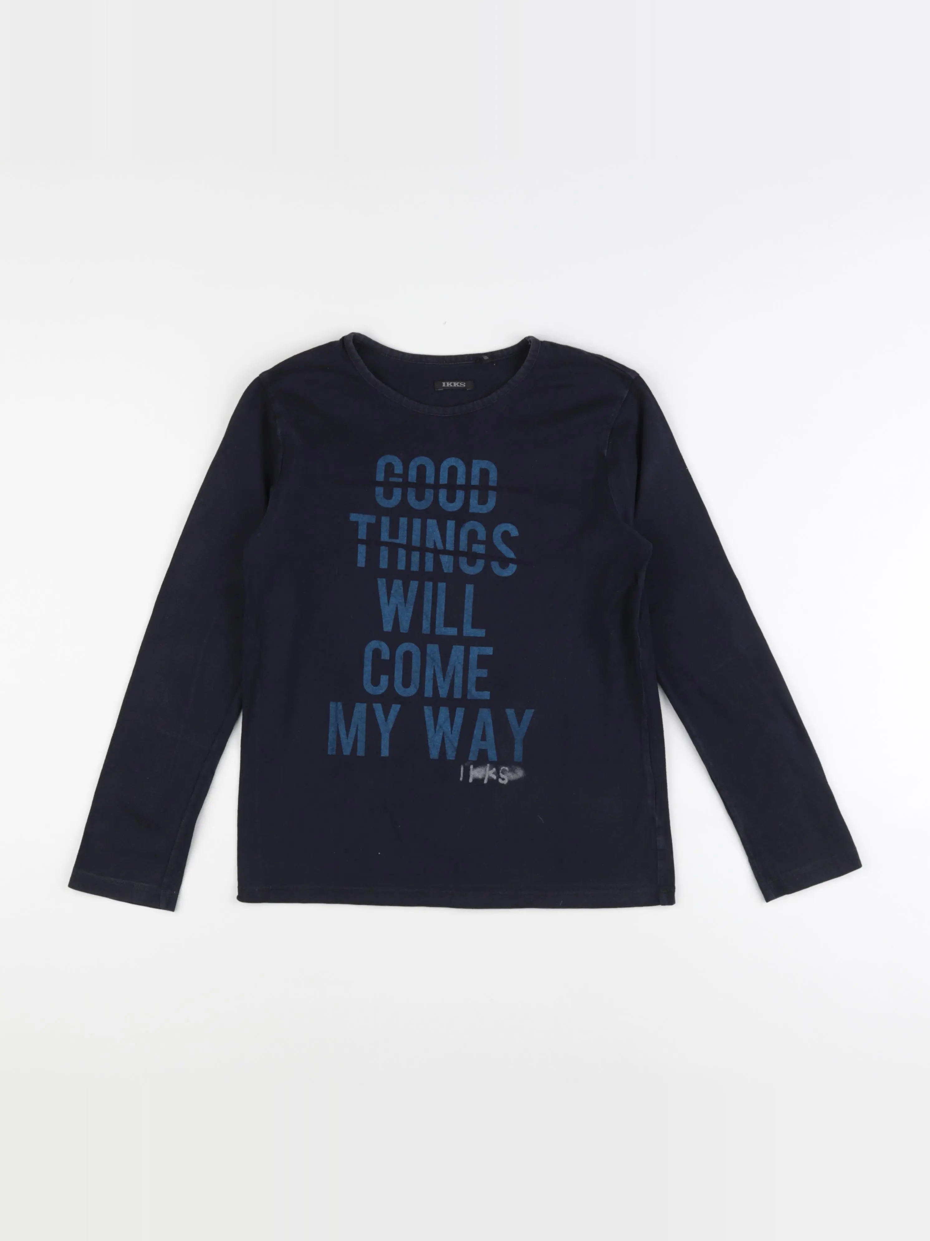 IKKS - tee-shirt bleu - 8 ans