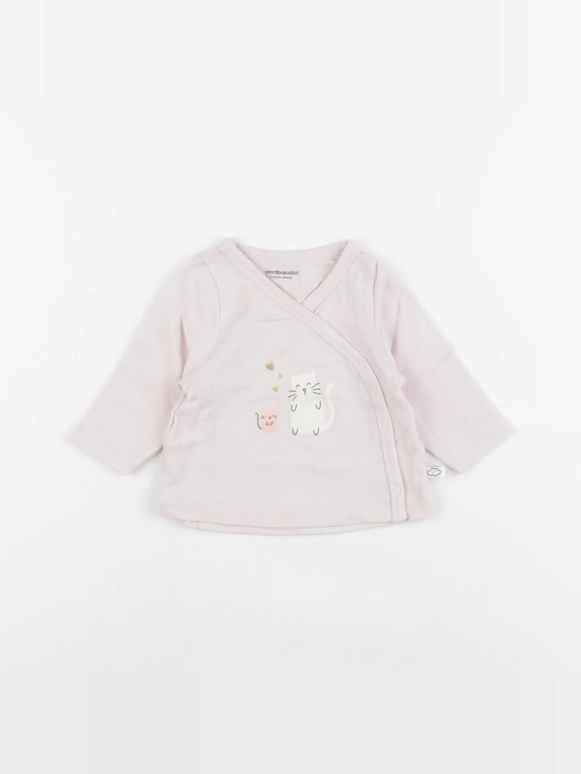 Vertbaudet - tee-shirt rose - 3 mois