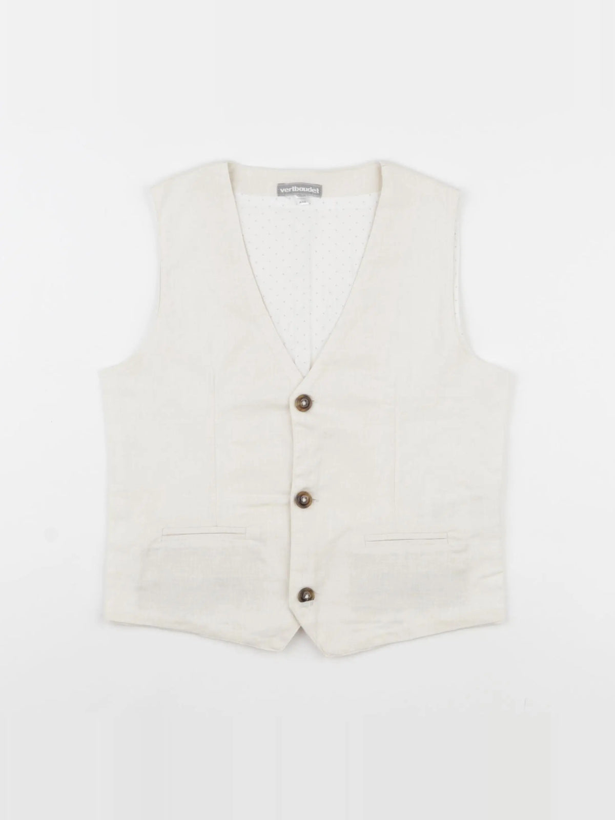 Vertbaudet - gilet blanc - 8 ans