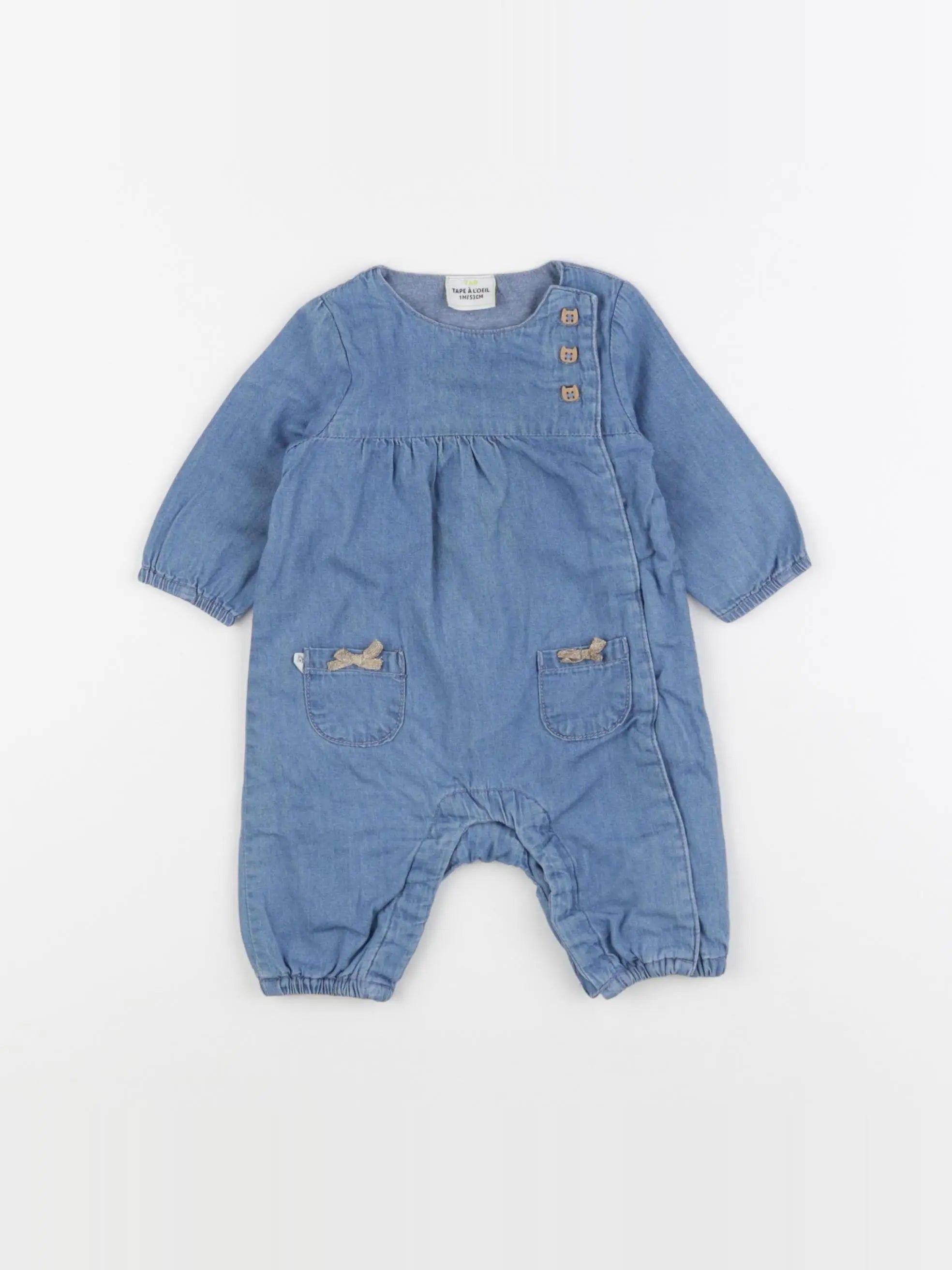 Tape à l'oeil - combinaison bleu - 1 mois