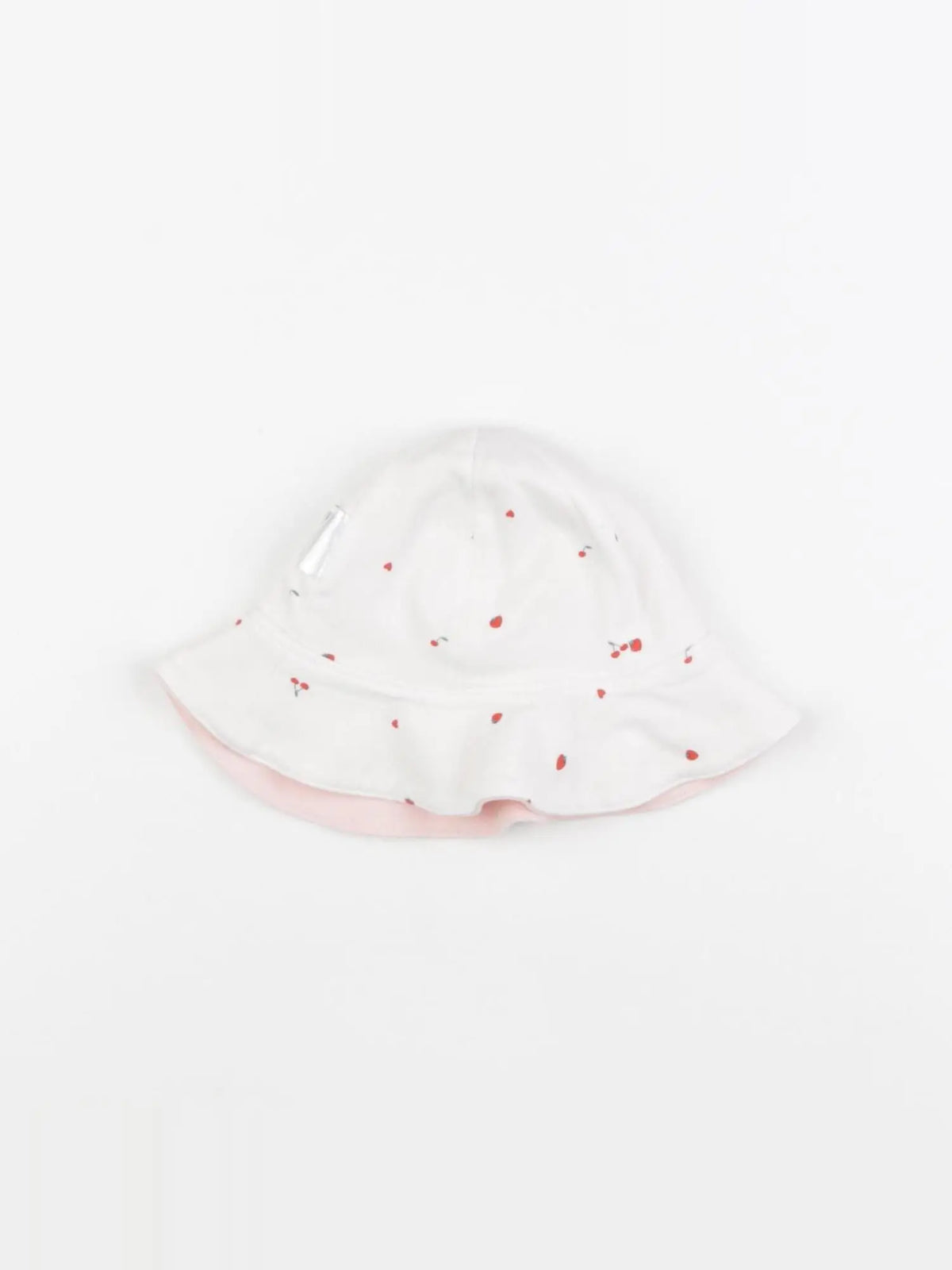 Vertbaudet - chapeau blanc, rose - 3 mois