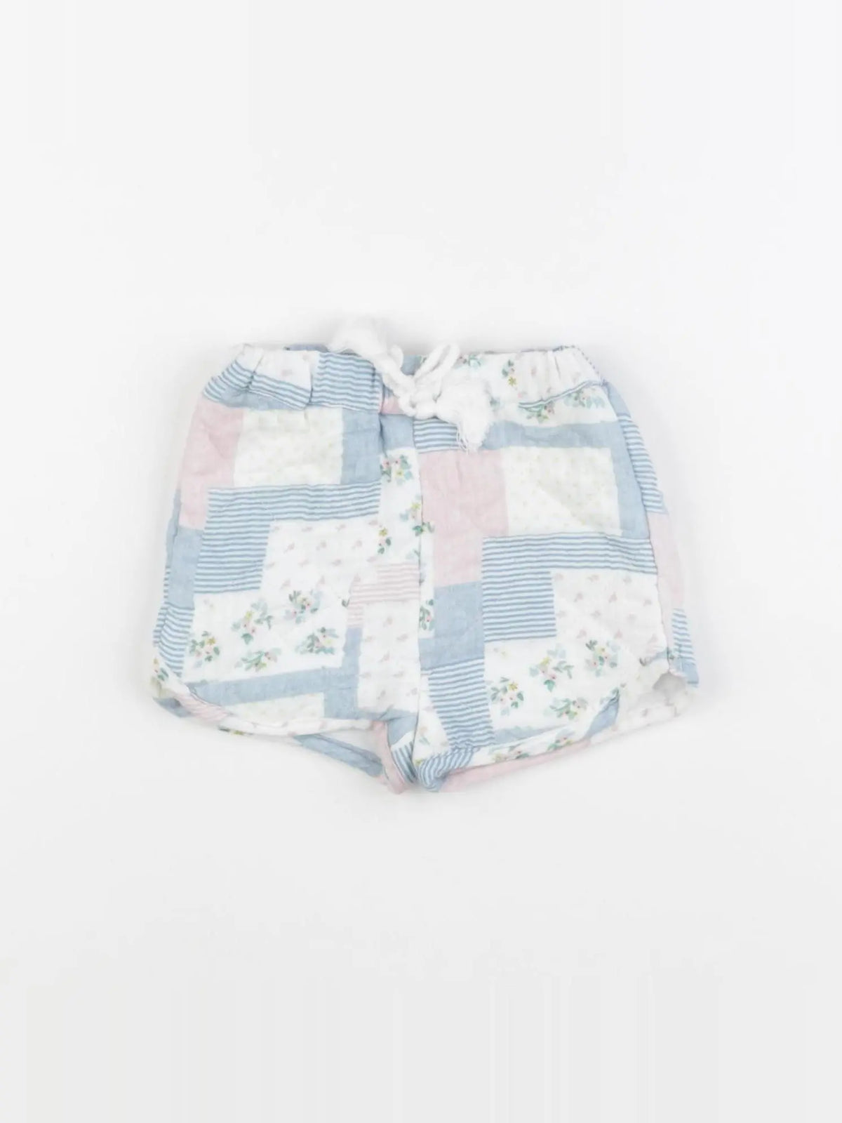 Vertbaudet - short bleu, rose - 3 mois