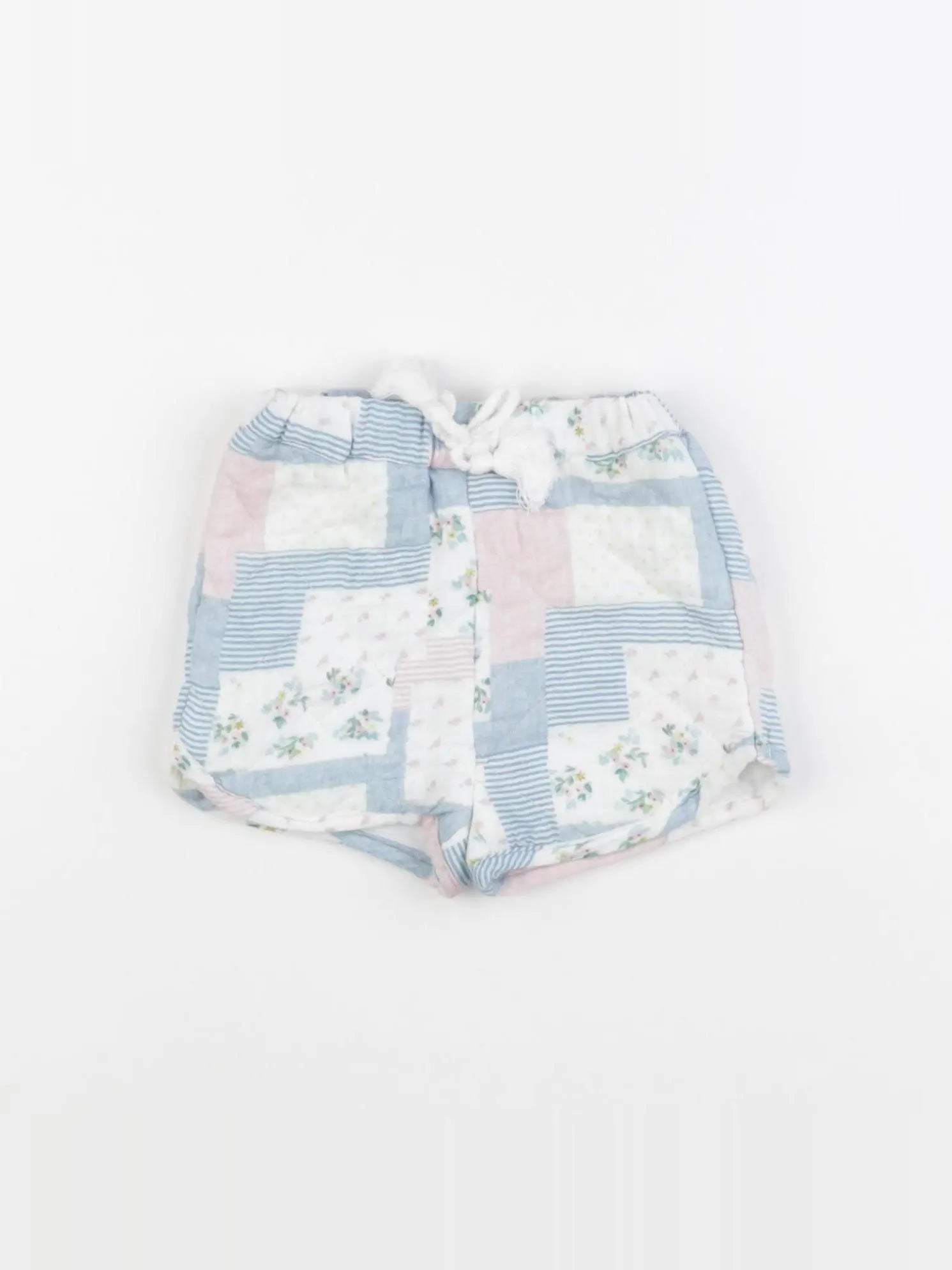Vertbaudet - short bleu, rose - 3 mois