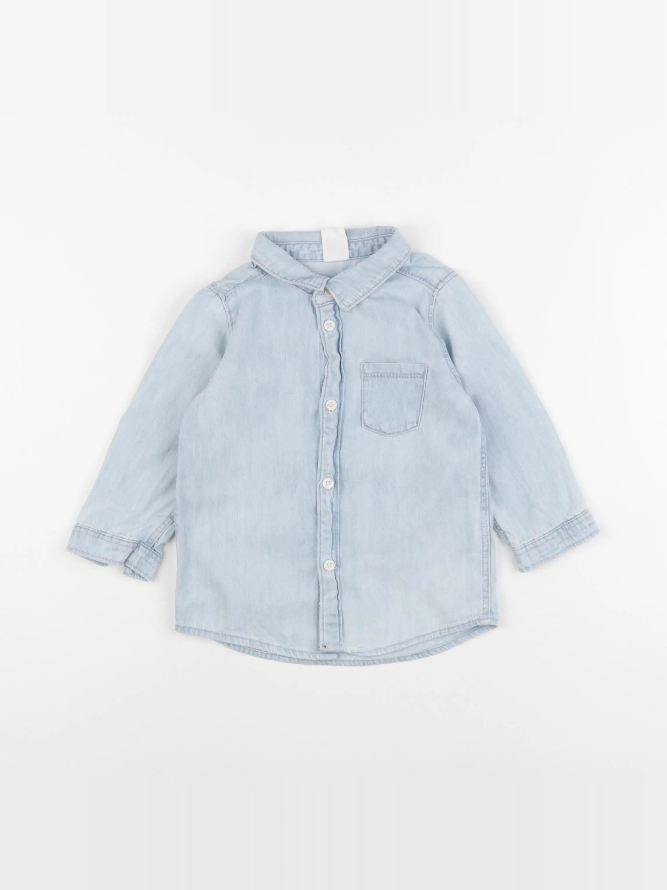 H&M - chemise bleu - 12 mois