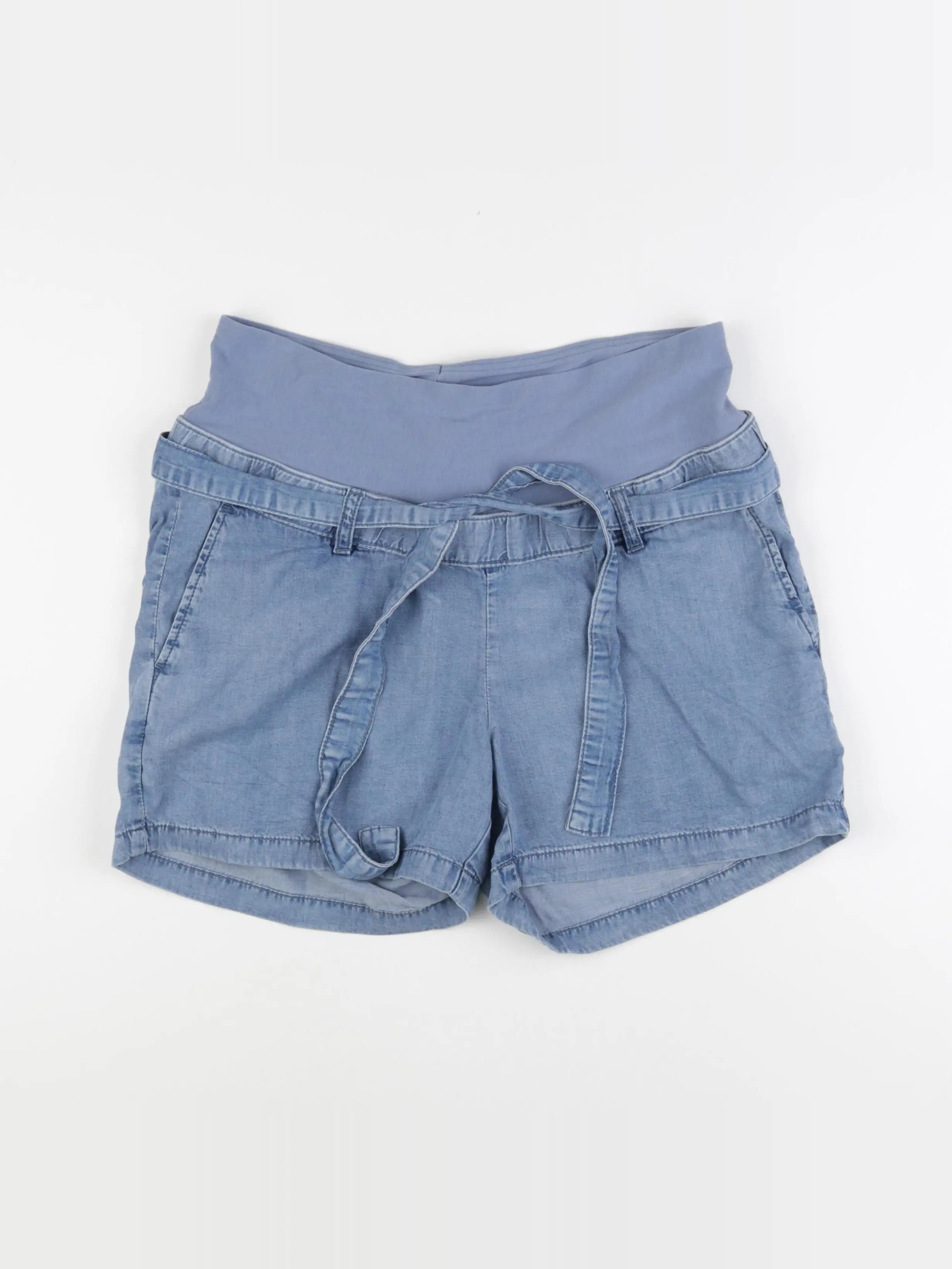 H&M - short grossesse bleu - s