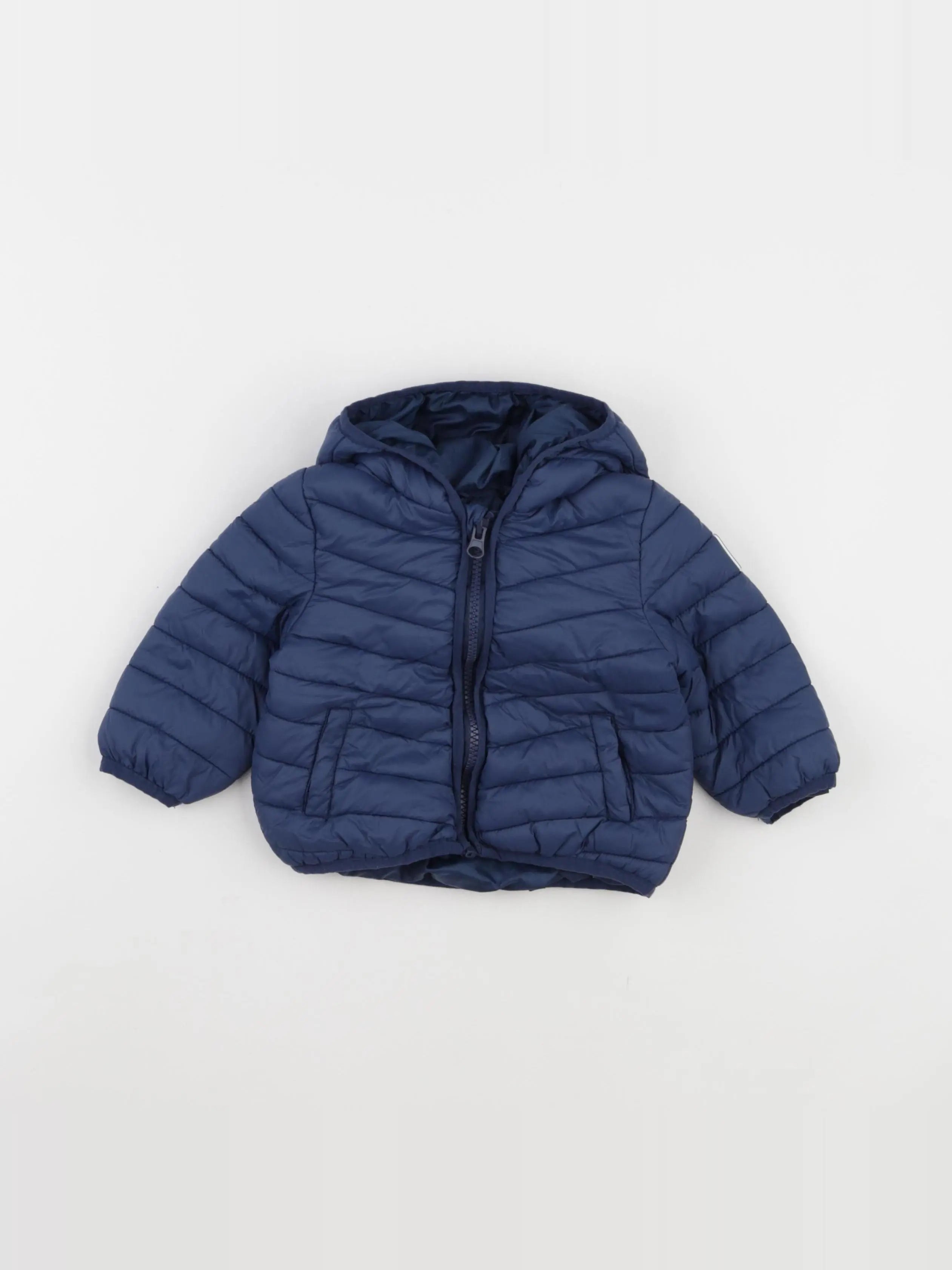 Vertbaudet - doudoune bleu - 9 mois