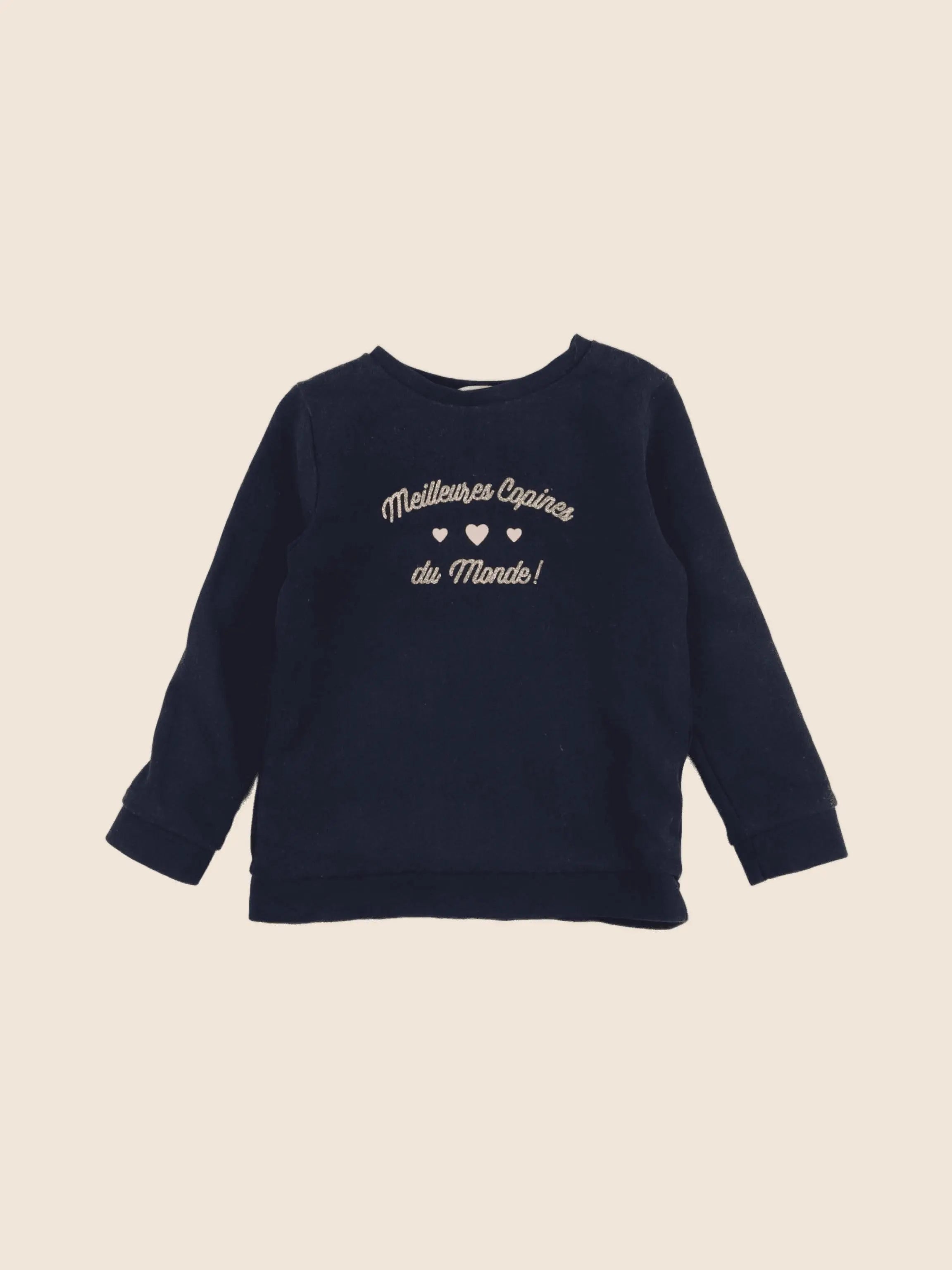 Vertbaudet - sweat bleu - 4 ans