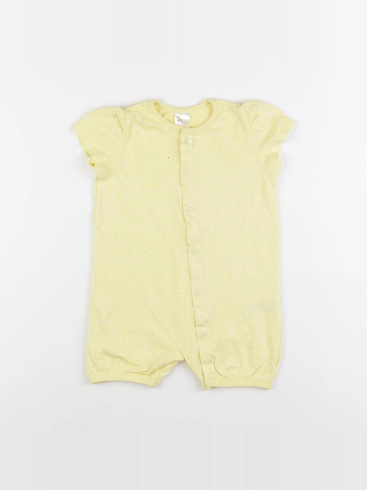 H&M - pyjama coton jaune - 3/6 mois