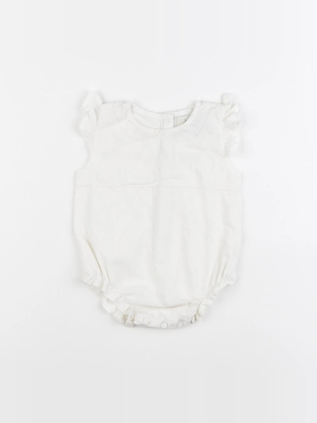 Bonnet à Pompon - combinaison beige - 6 mois