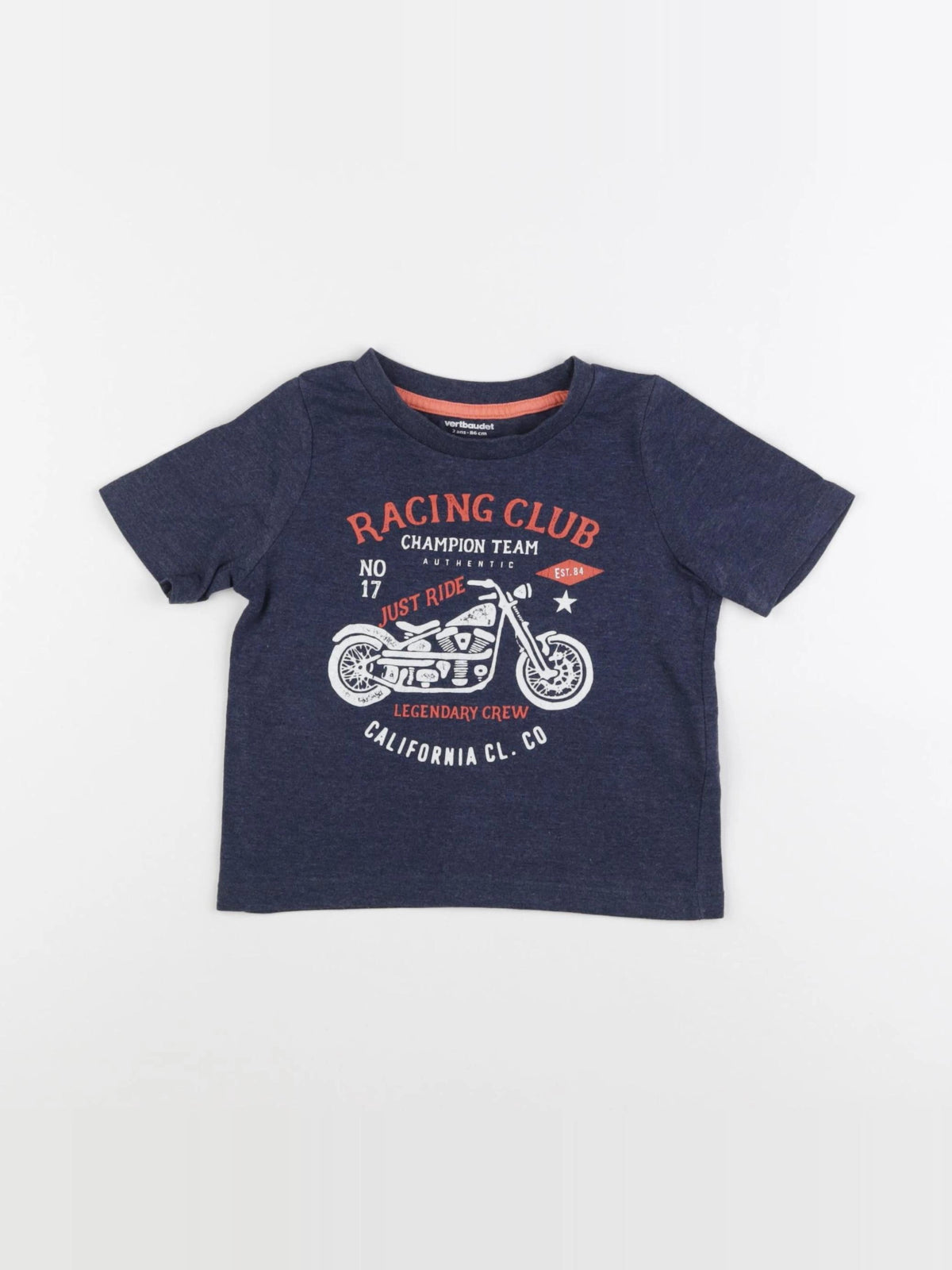 Vertbaudet - tee-shirt bleu - 2 ans