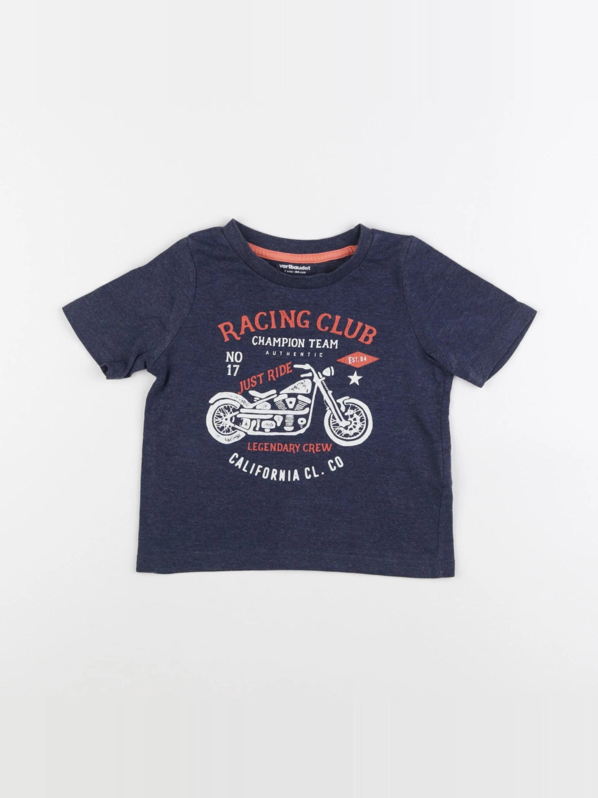 Vertbaudet - tee-shirt bleu - 2 ans