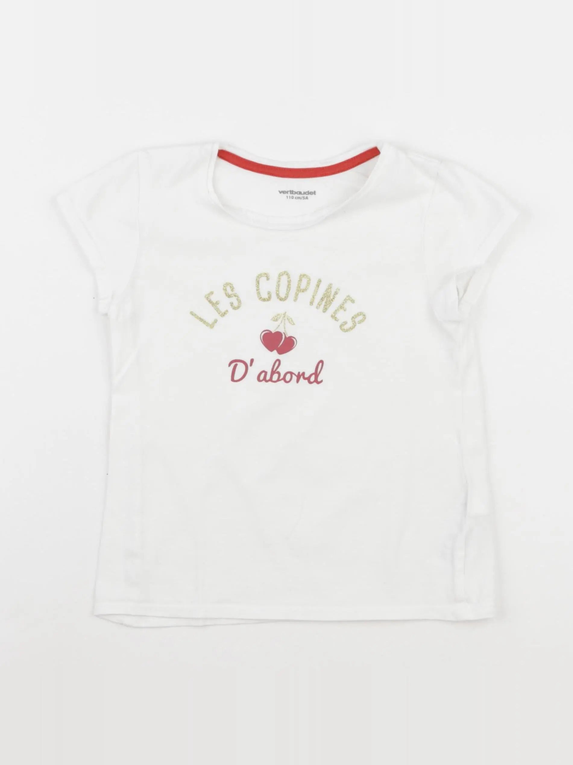 Vertbaudet - tee-shirt blanc - 5 ans