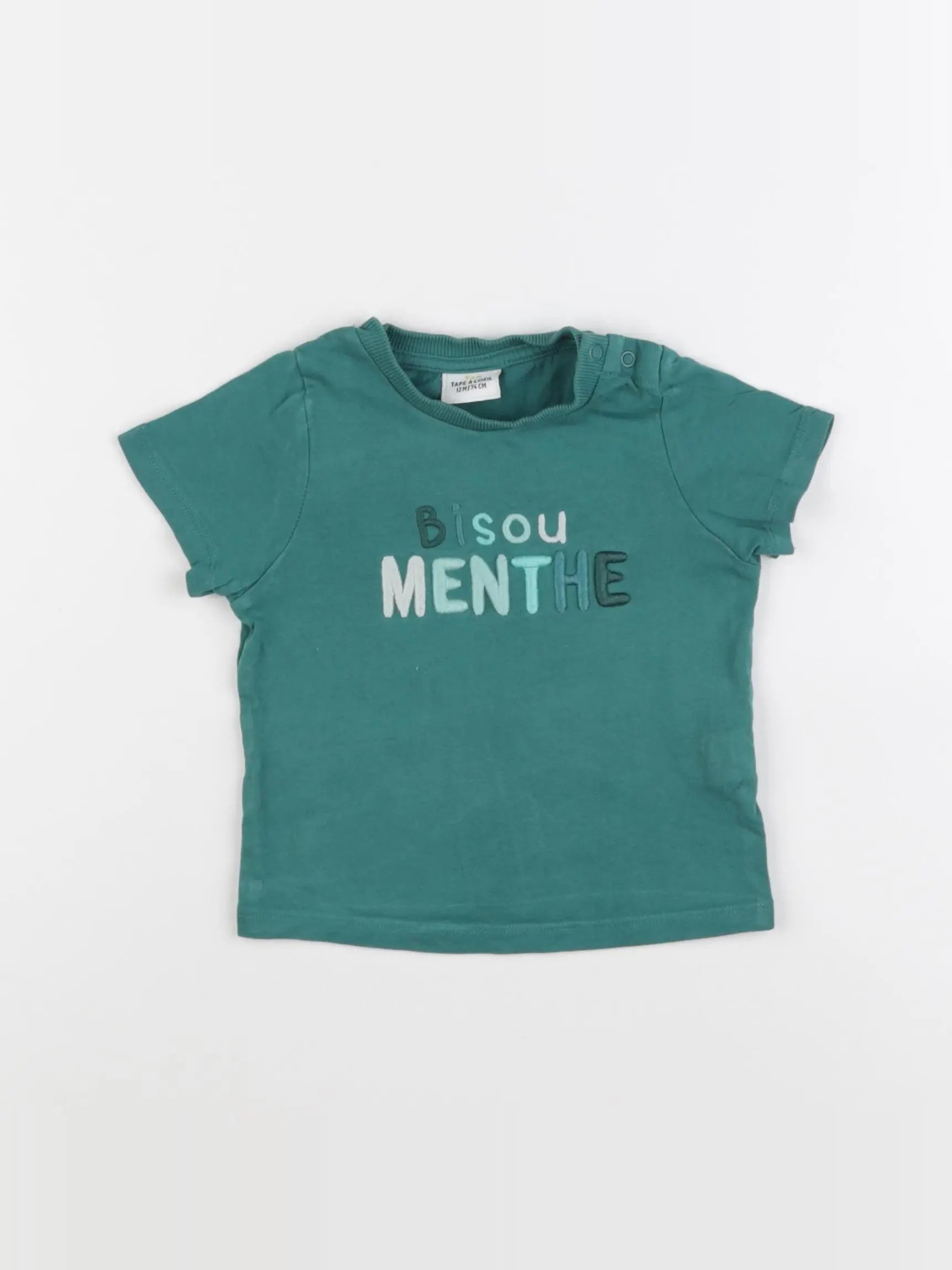 Tape à l'oeil - tee-shirt vert - 12 mois