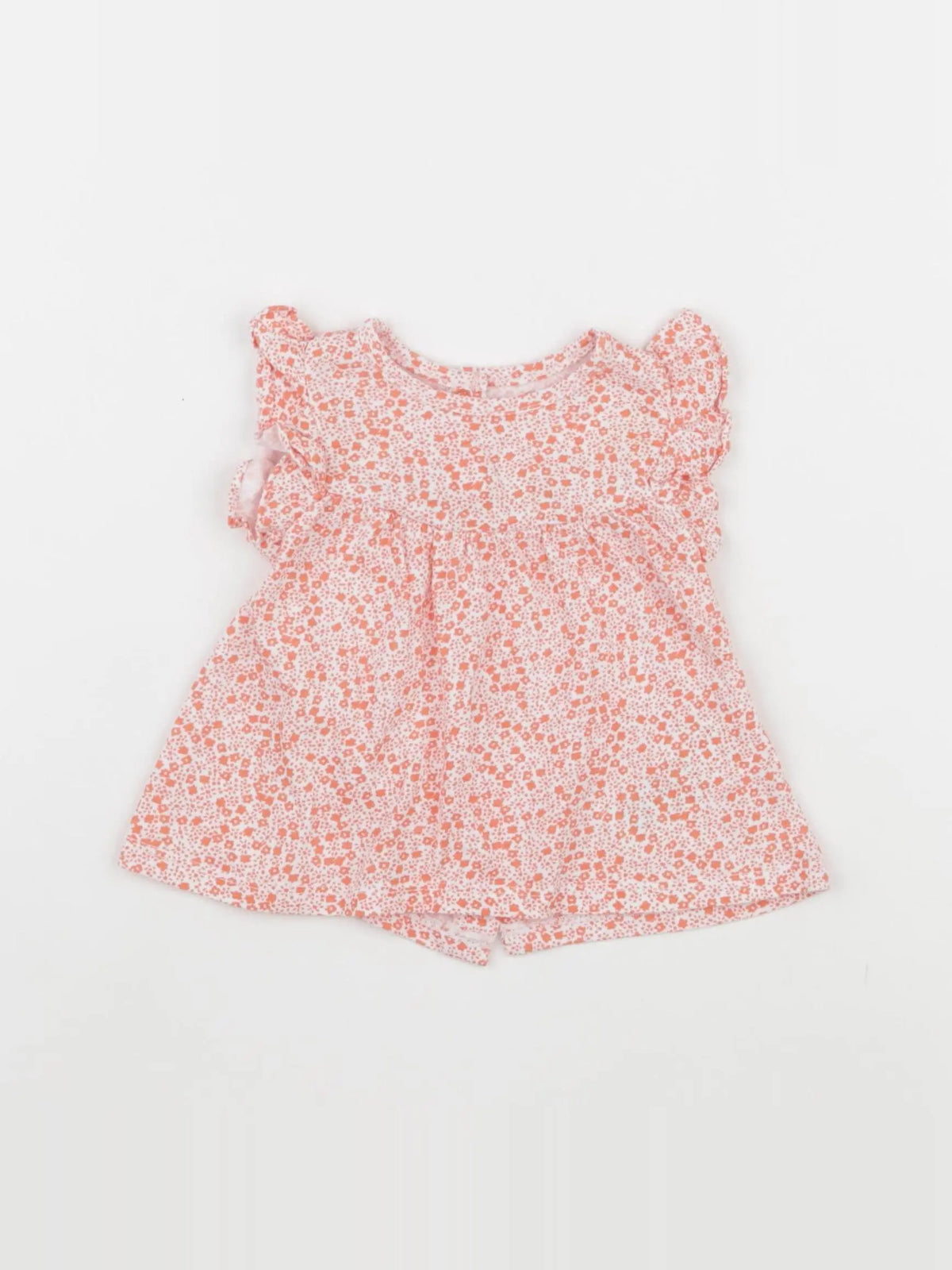 Vertbaudet - robe blanc, rose - 6 mois