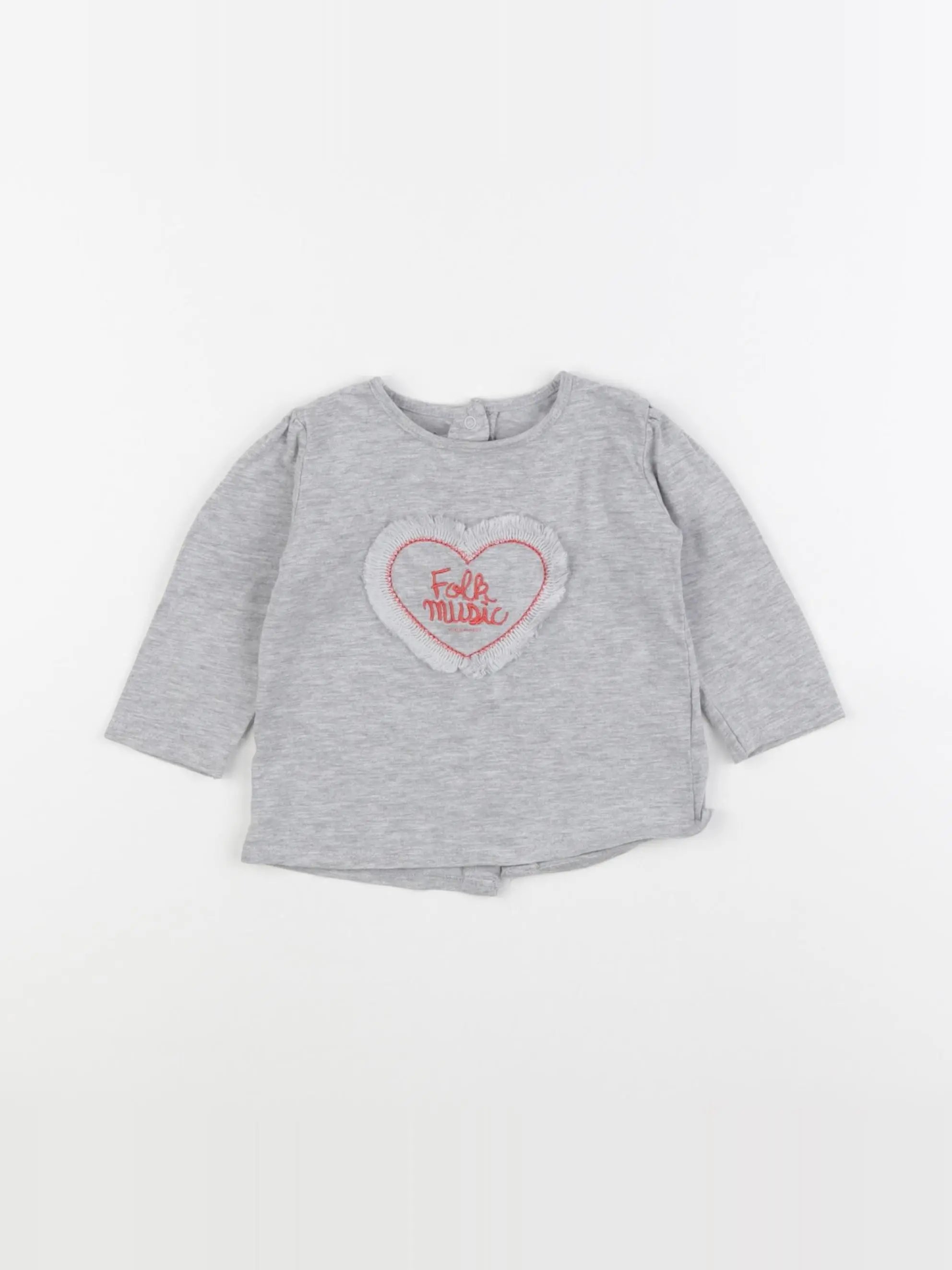 Vertbaudet - tee-shirt gris - 6 mois