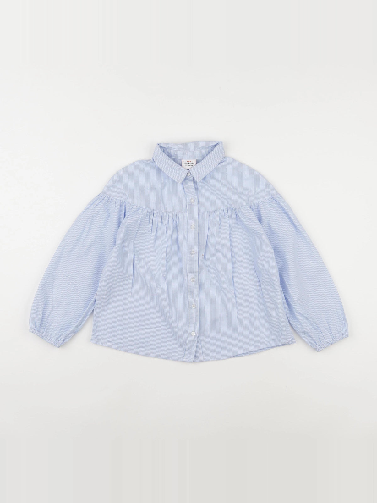 Tape à l'oeil - chemise blanc, bleu, argent - 6 ans