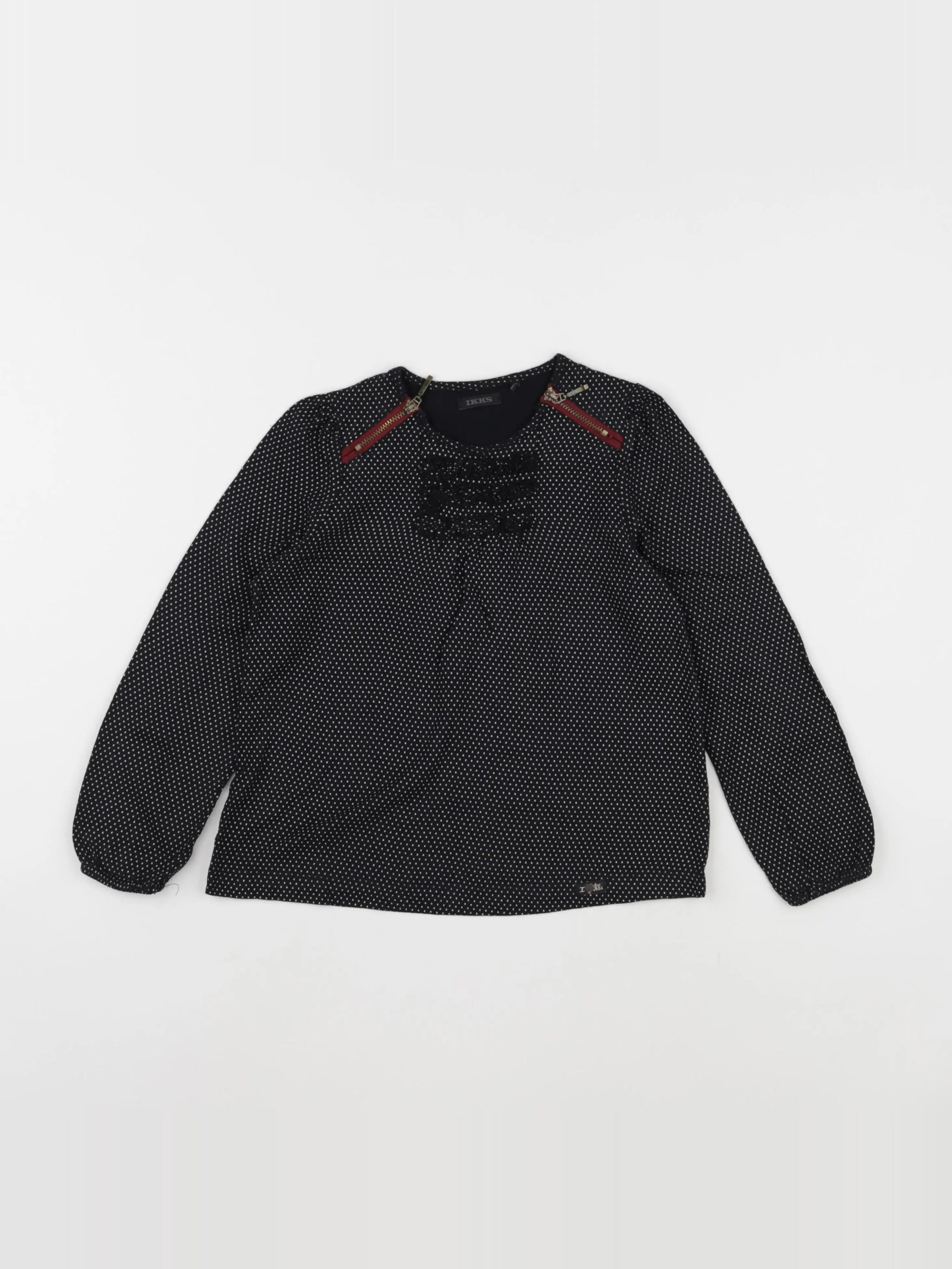 IKKS - blouse noir, blanc - 5 ans