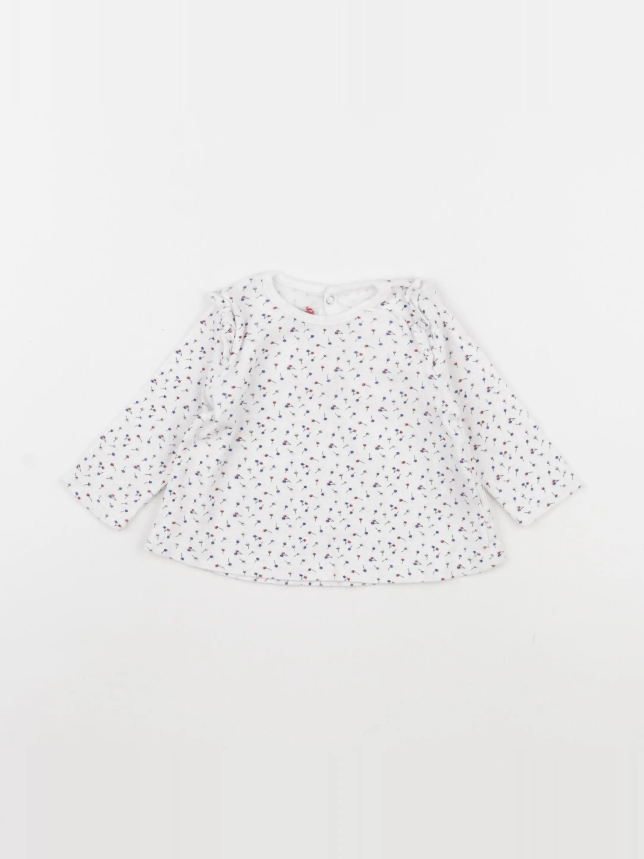 Petit Bateau - tee-shirt blanc - 6 mois