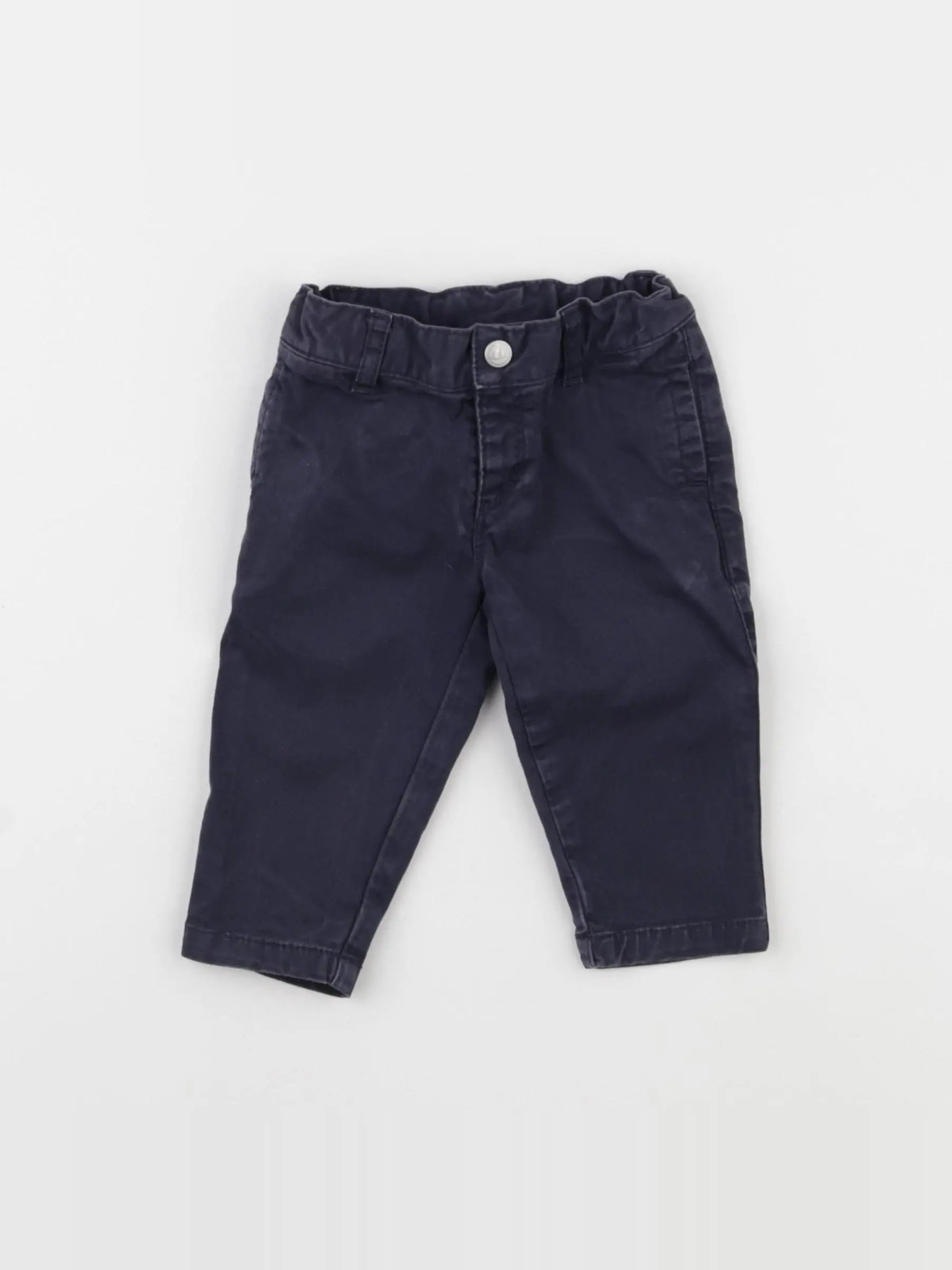 Petit Bateau - pantalon bleu - 3 mois