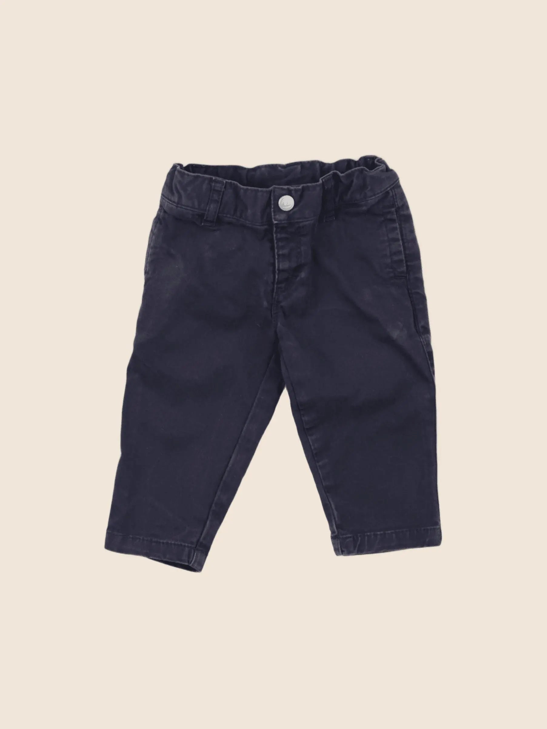 Petit Bateau - pantalon bleu - 3 mois