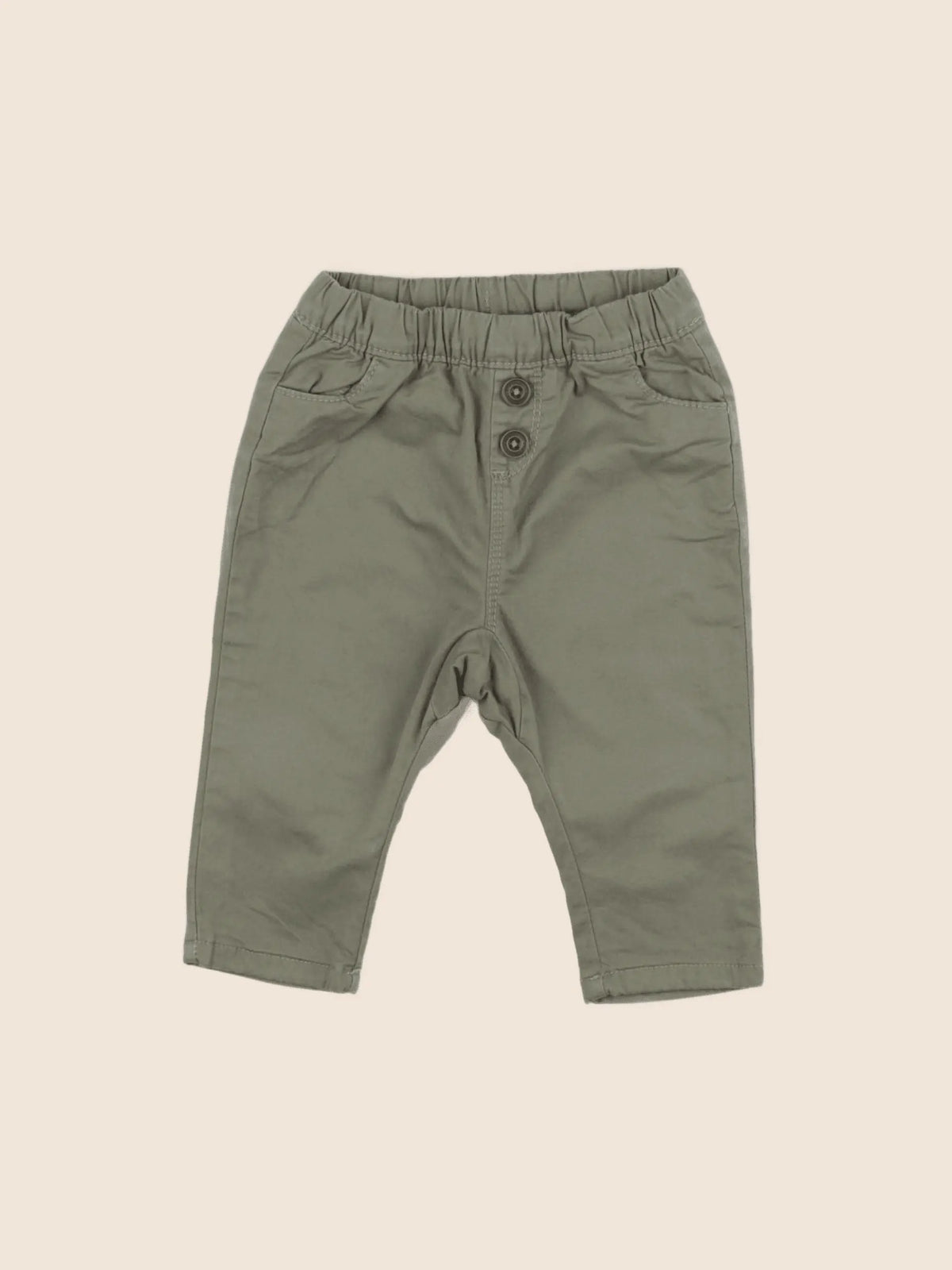 Tape à l'oeil - pantalon doublé vert - 6 mois