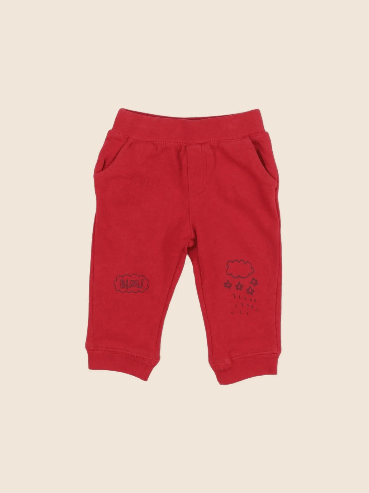 Vertbaudet - jogging rouge - 6 mois