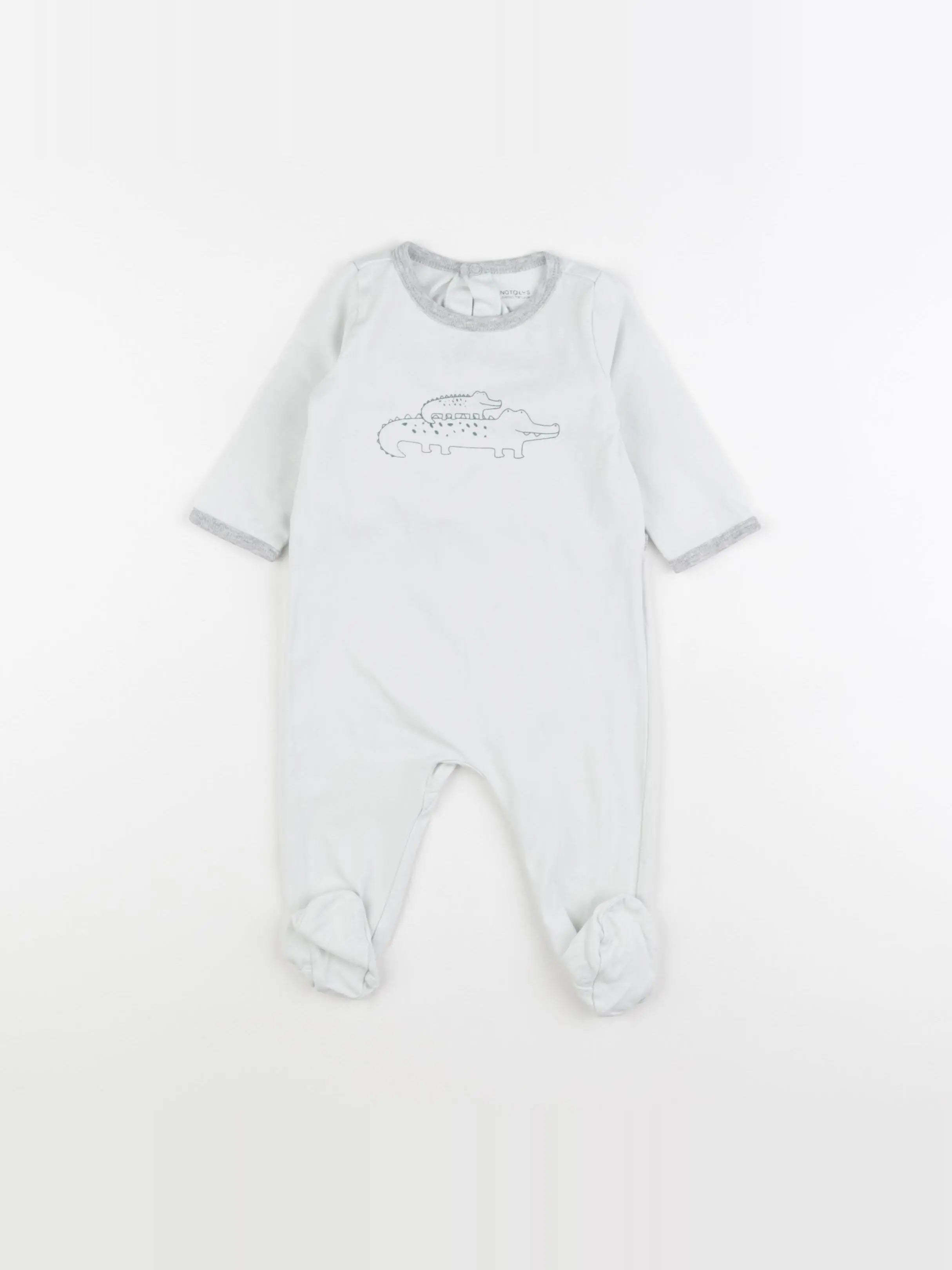 Natalys - pyjama coton blanc - 6 mois