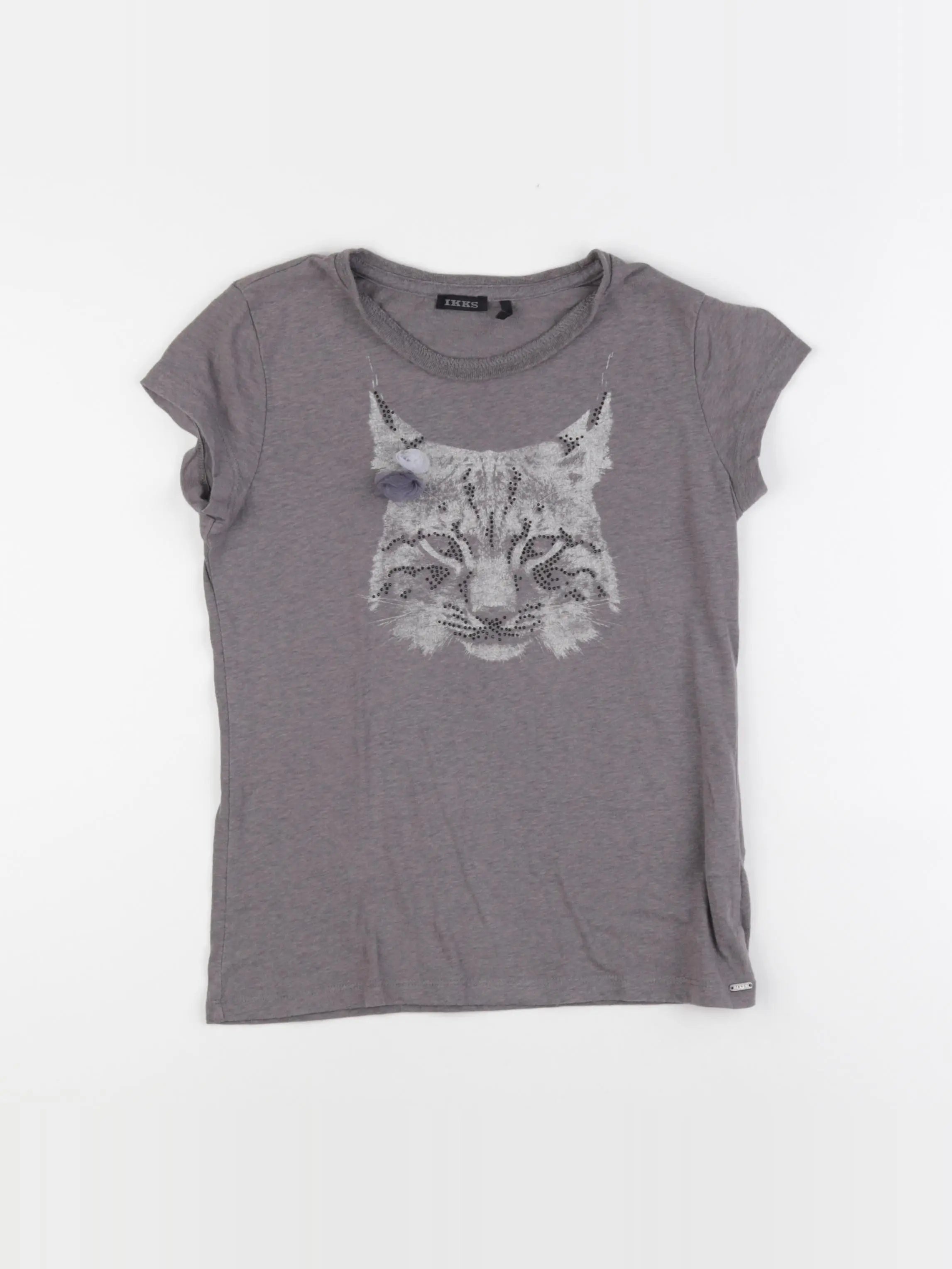 IKKS - tee-shirt gris - 10 ans