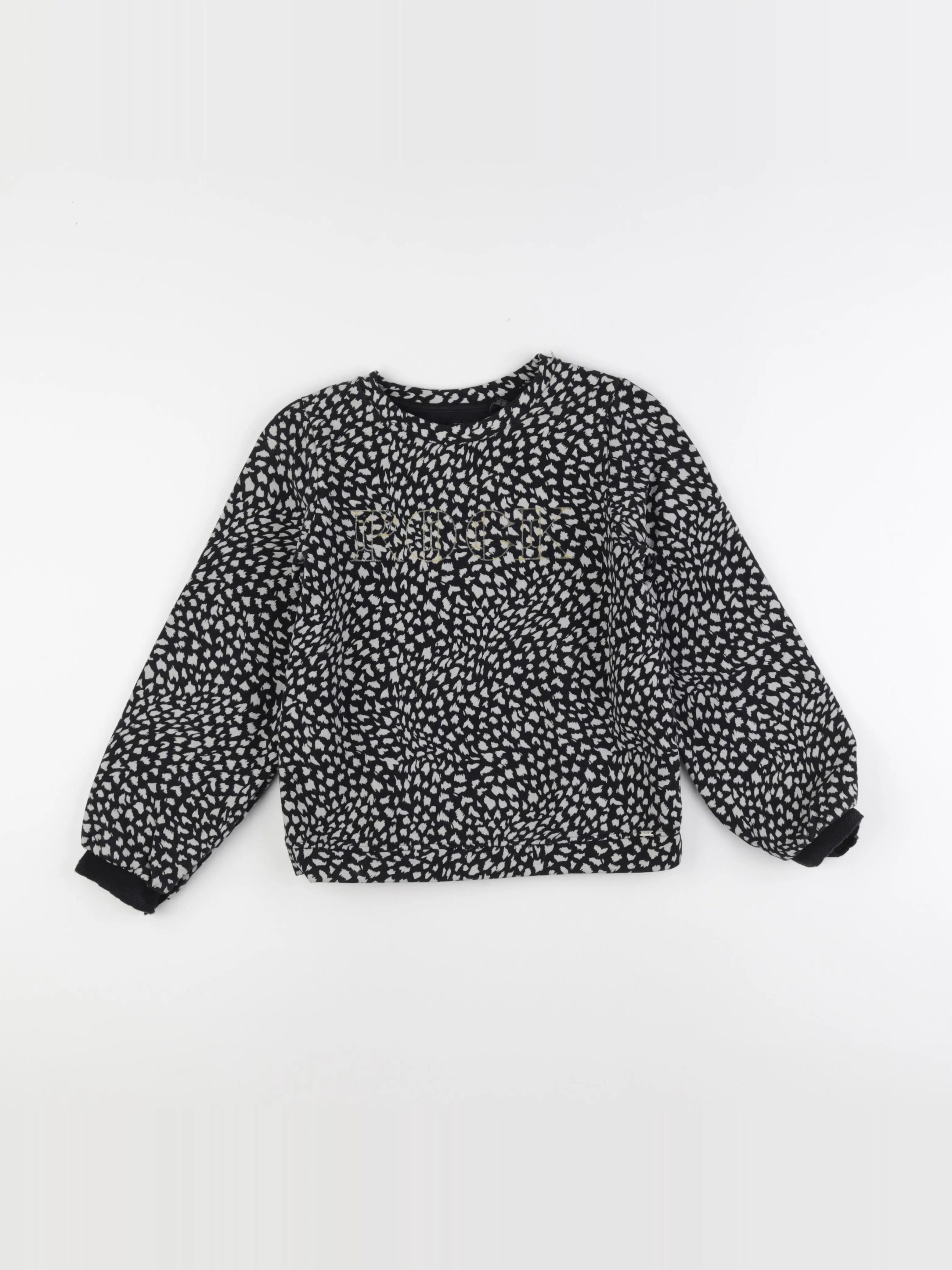 IKKS - sweat beige, noir - 10 ans