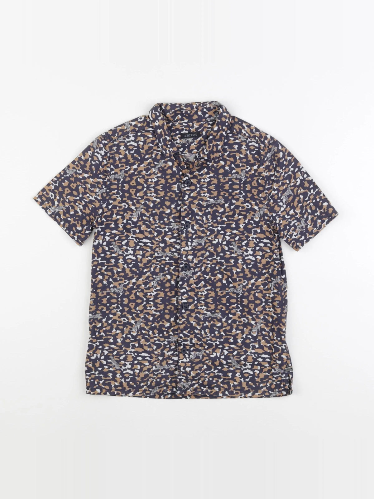 IKKS - chemise bleu, marron - 8 ans
