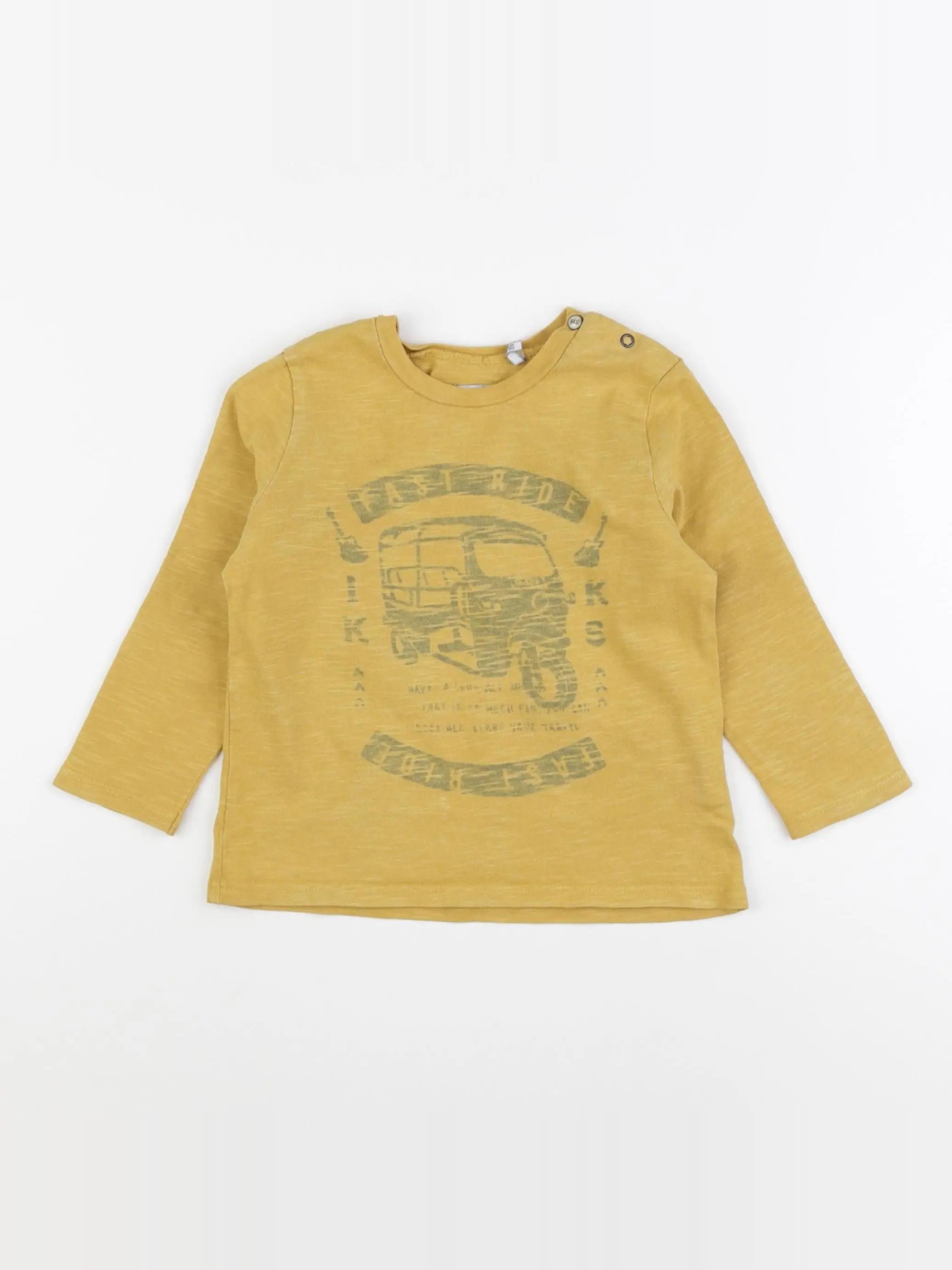 IKKS - tee-shirt jaune - 2 ans