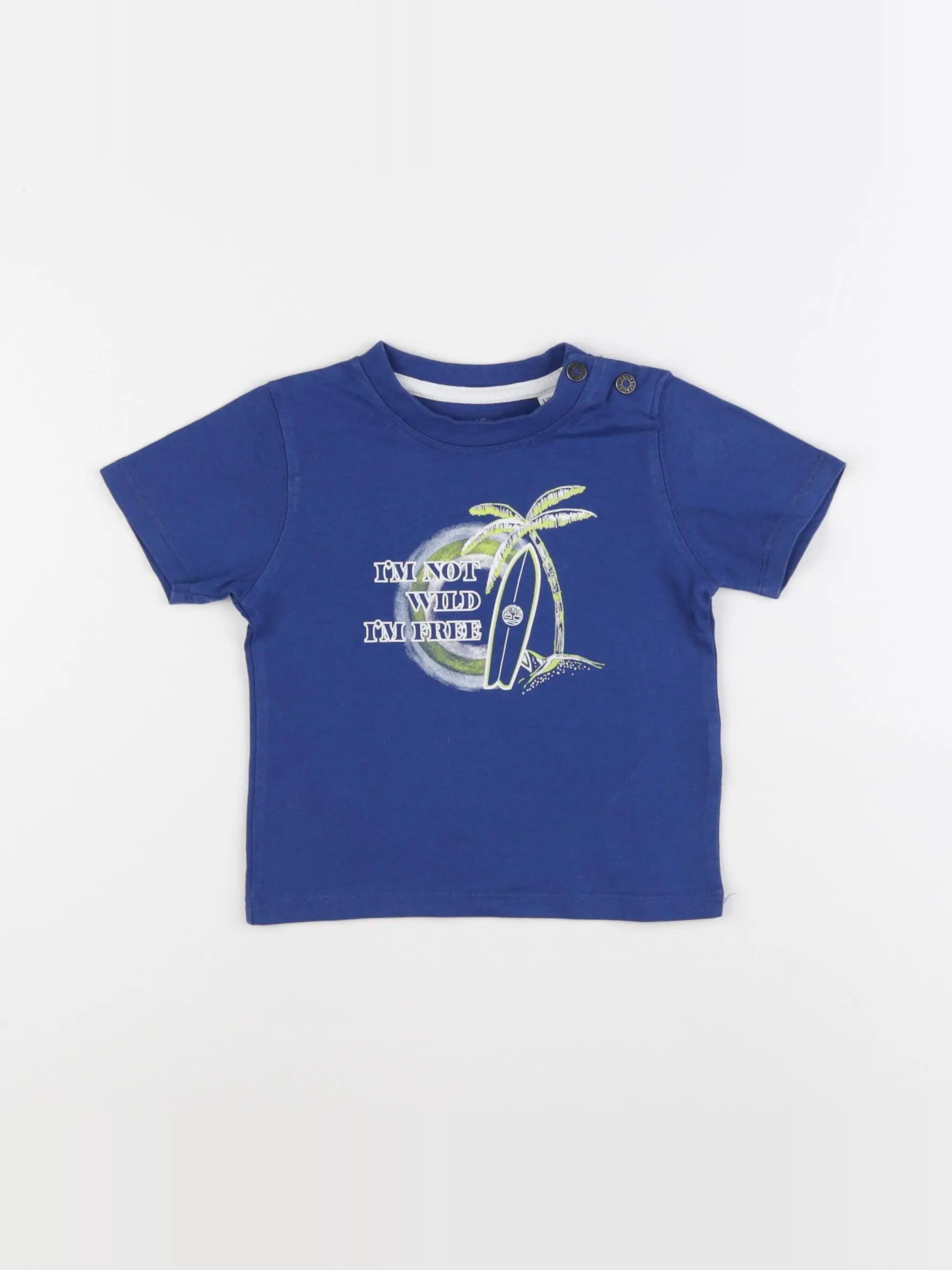 Timberland - tee-shirt bleu - 12 mois