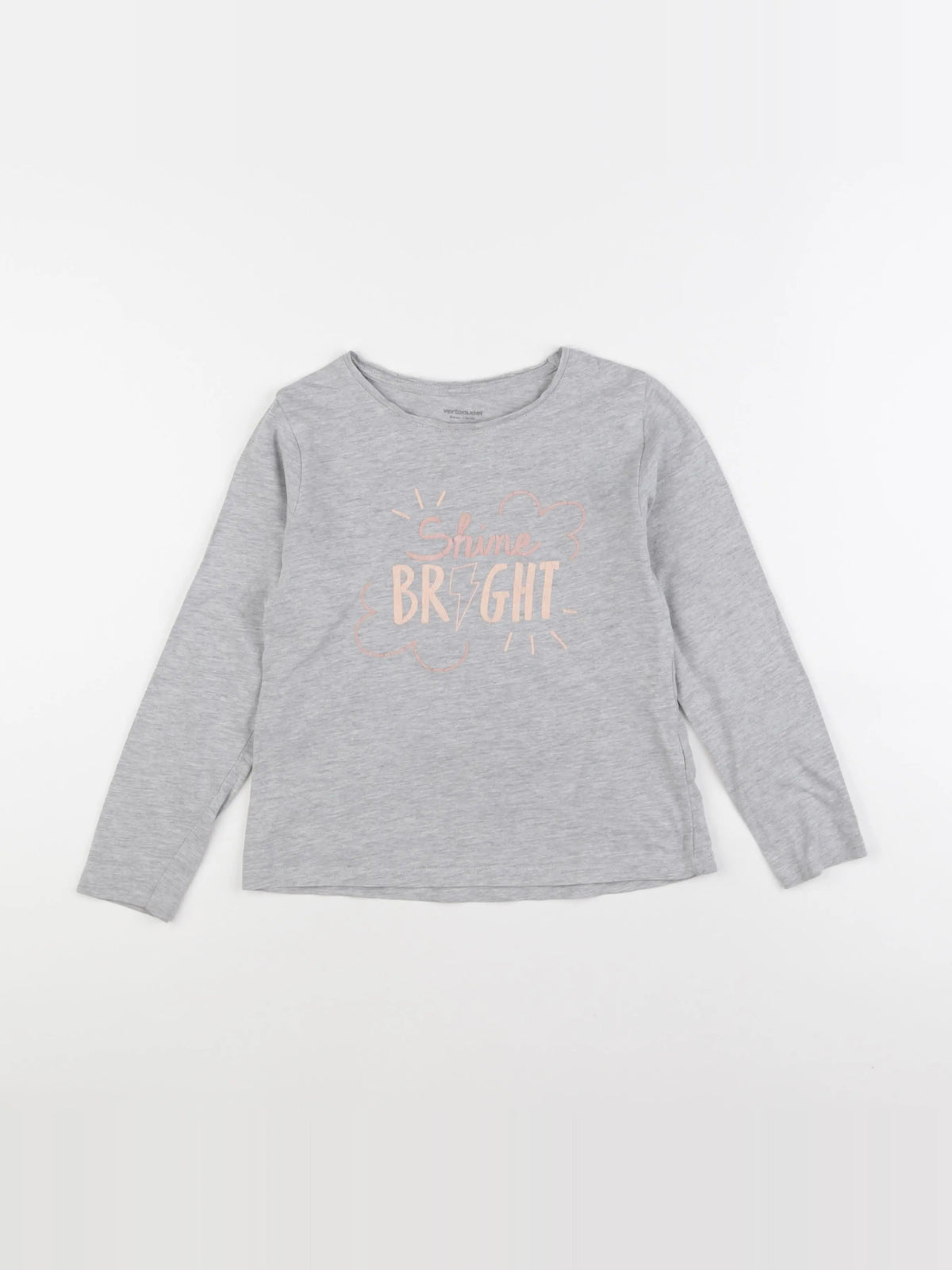 Vertbaudet - tee-shirt gris - 8 ans