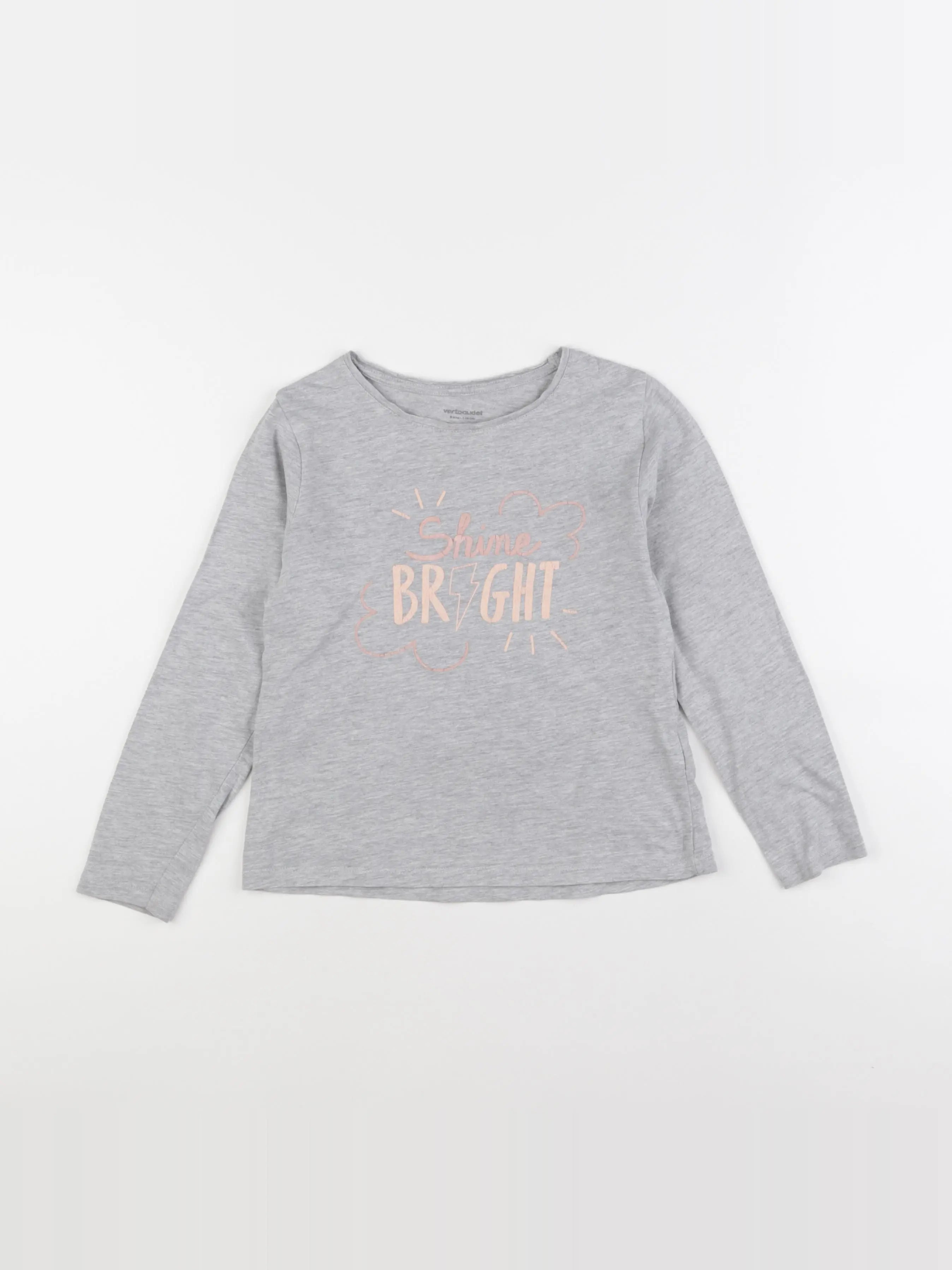 Vertbaudet - tee-shirt gris - 8 ans