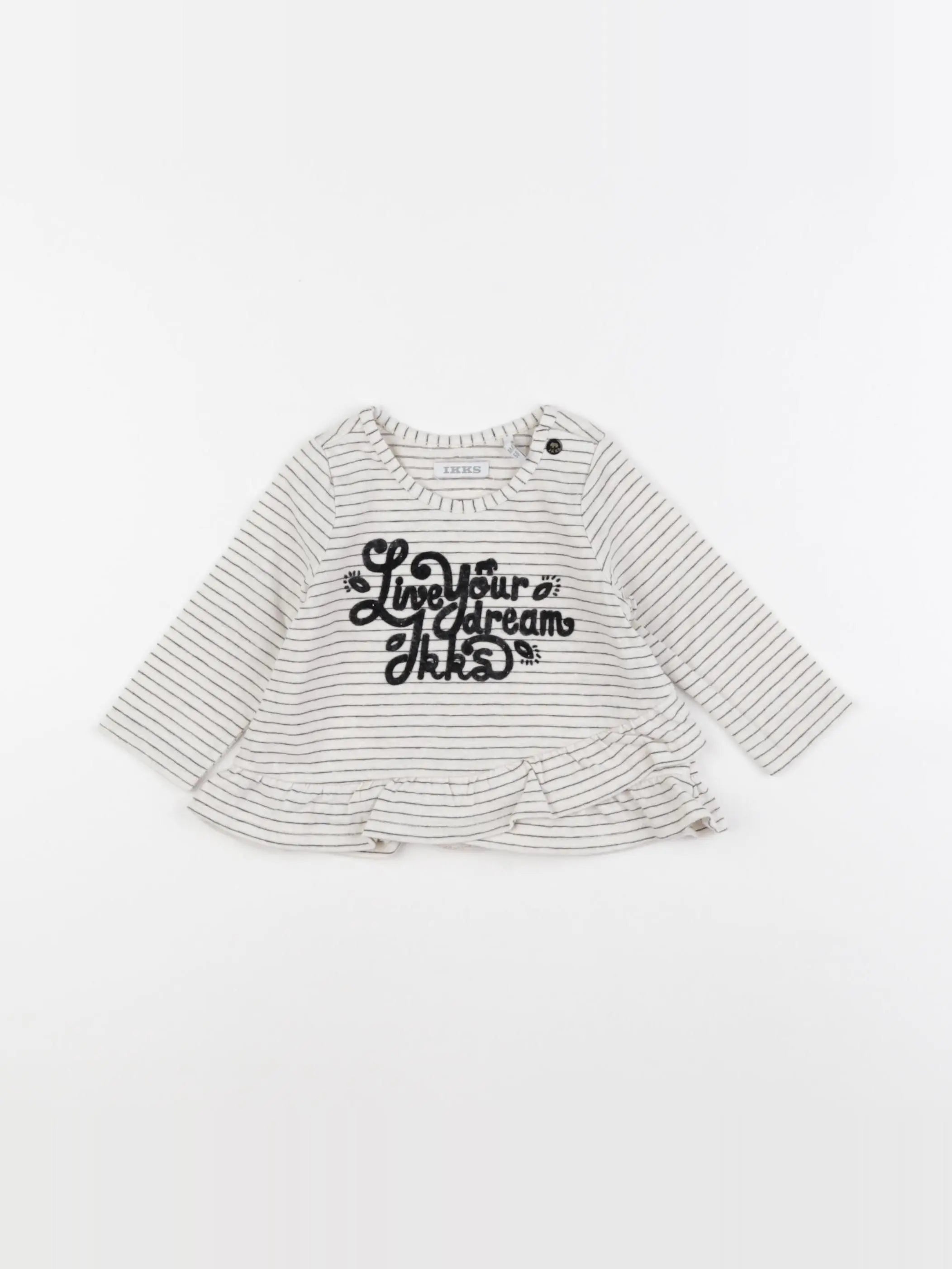 IKKS - tee-shirt beige - 6 mois