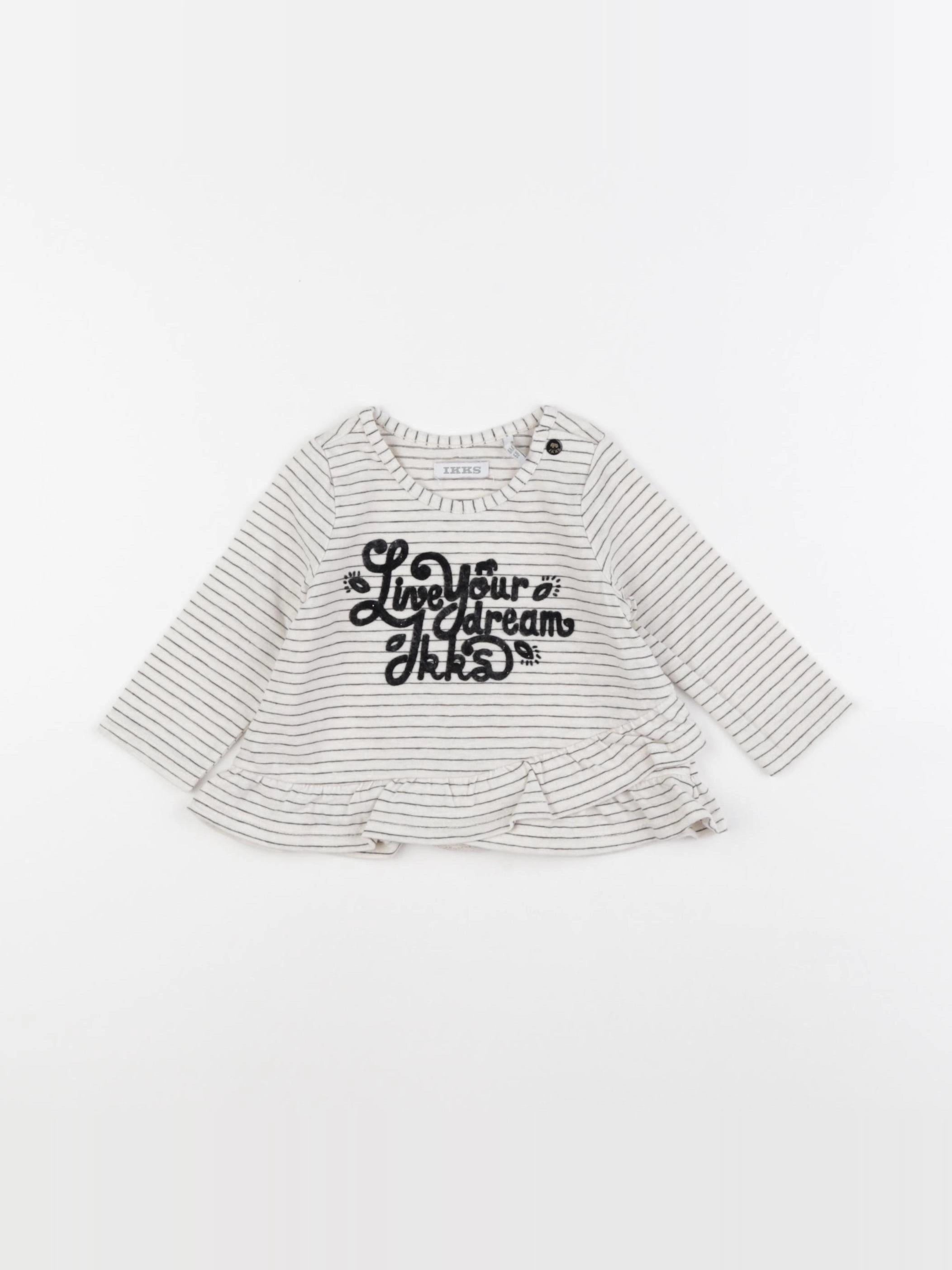 IKKS - tee-shirt beige - 6 mois