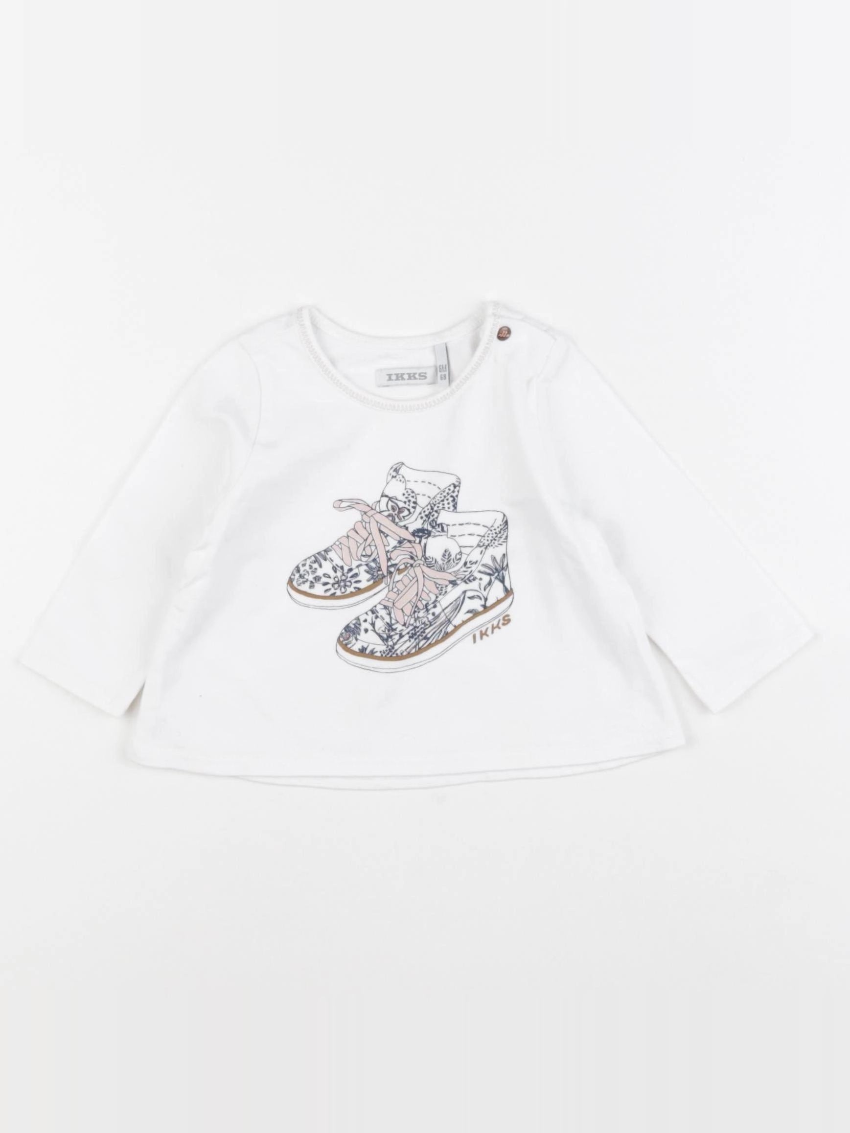 IKKS - tee-shirt blanc - 6 mois
