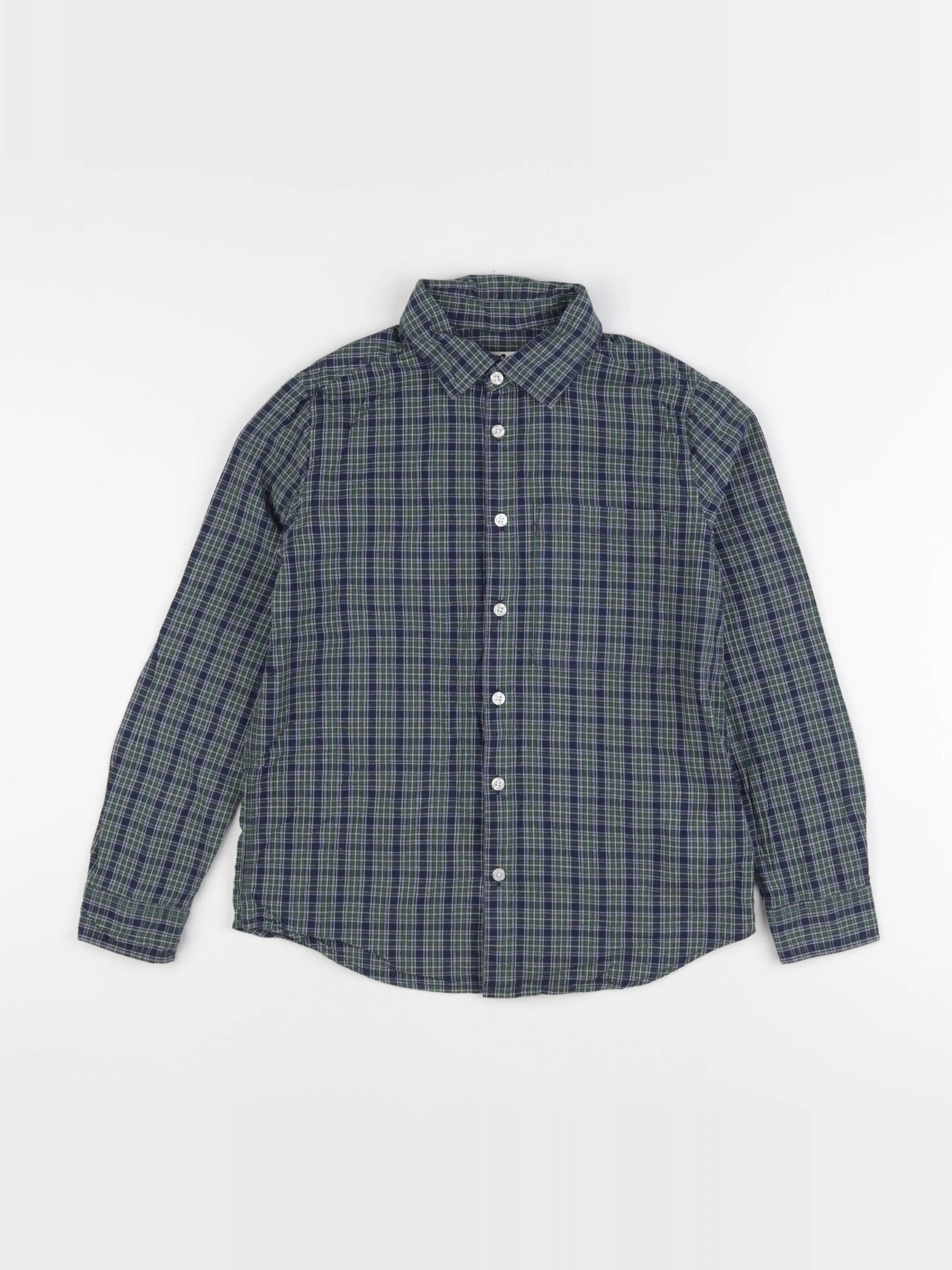 Cyrillus - chemise bleu, vert - 10 ans