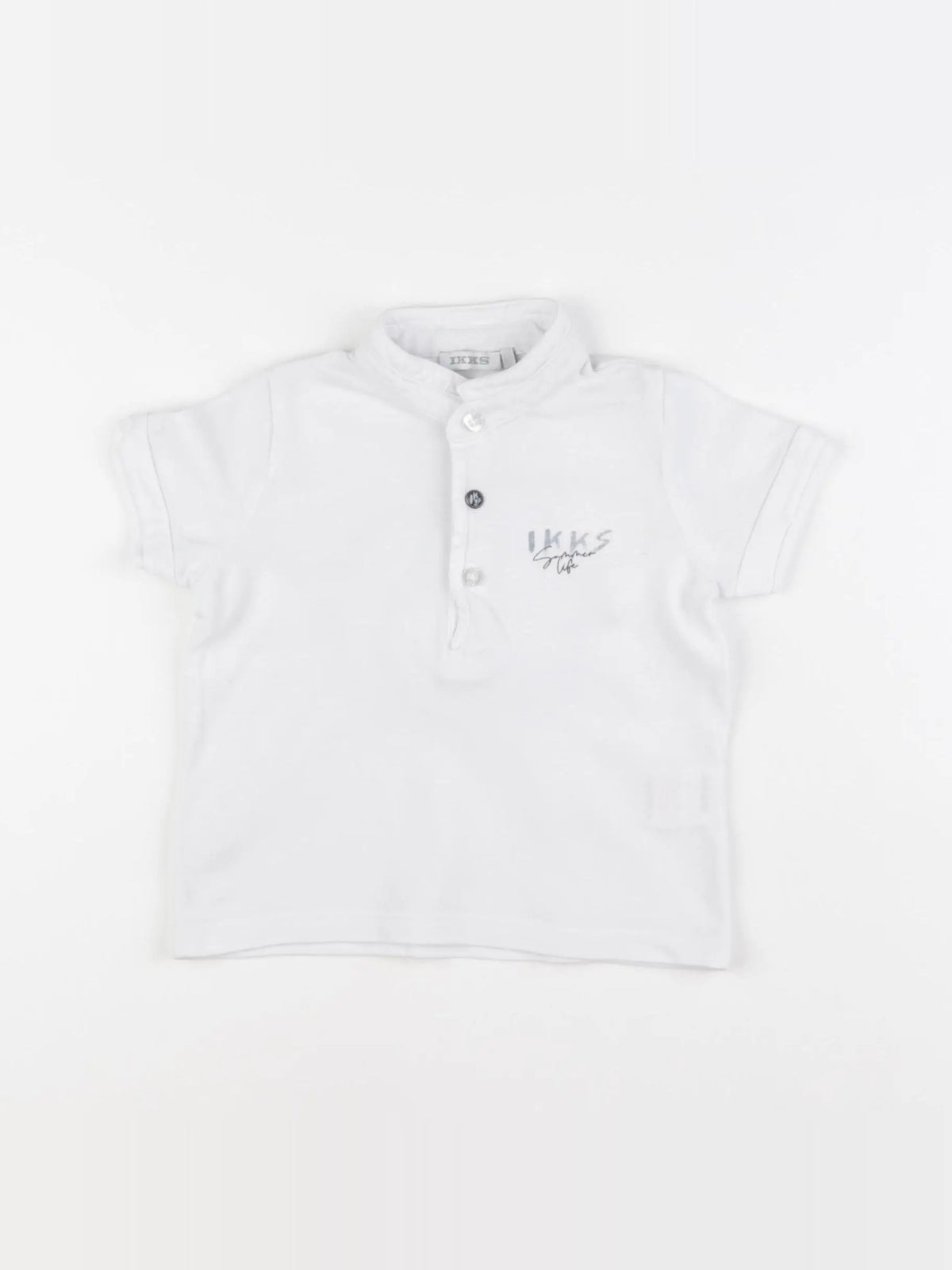 IKKS - polo imprimé au dos blanc - 12 mois