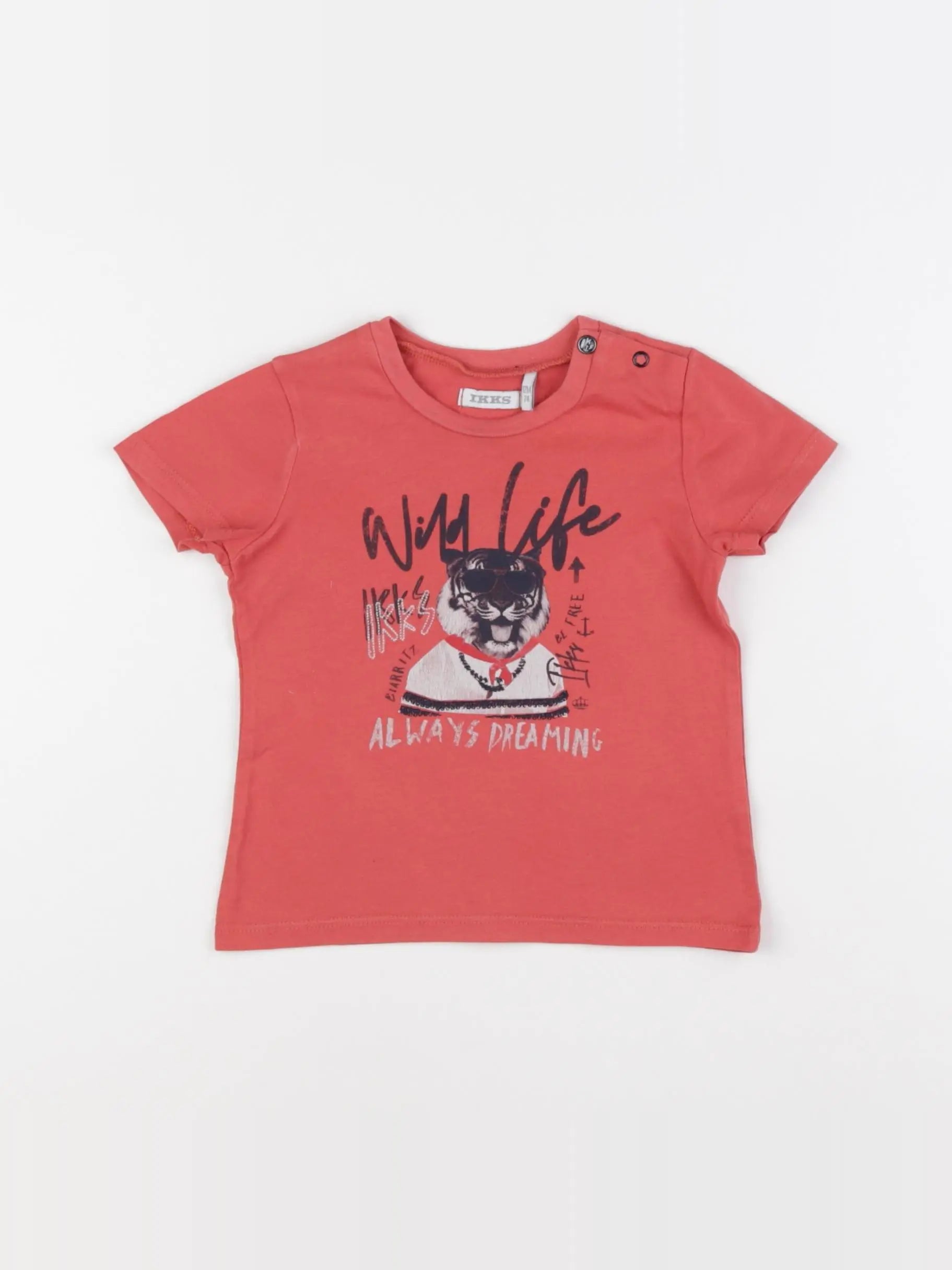 IKKS - tee-shirt rouge - 12 mois