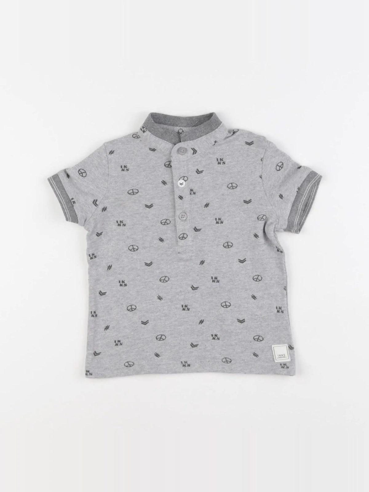 IKKS - polo gris - 12 mois