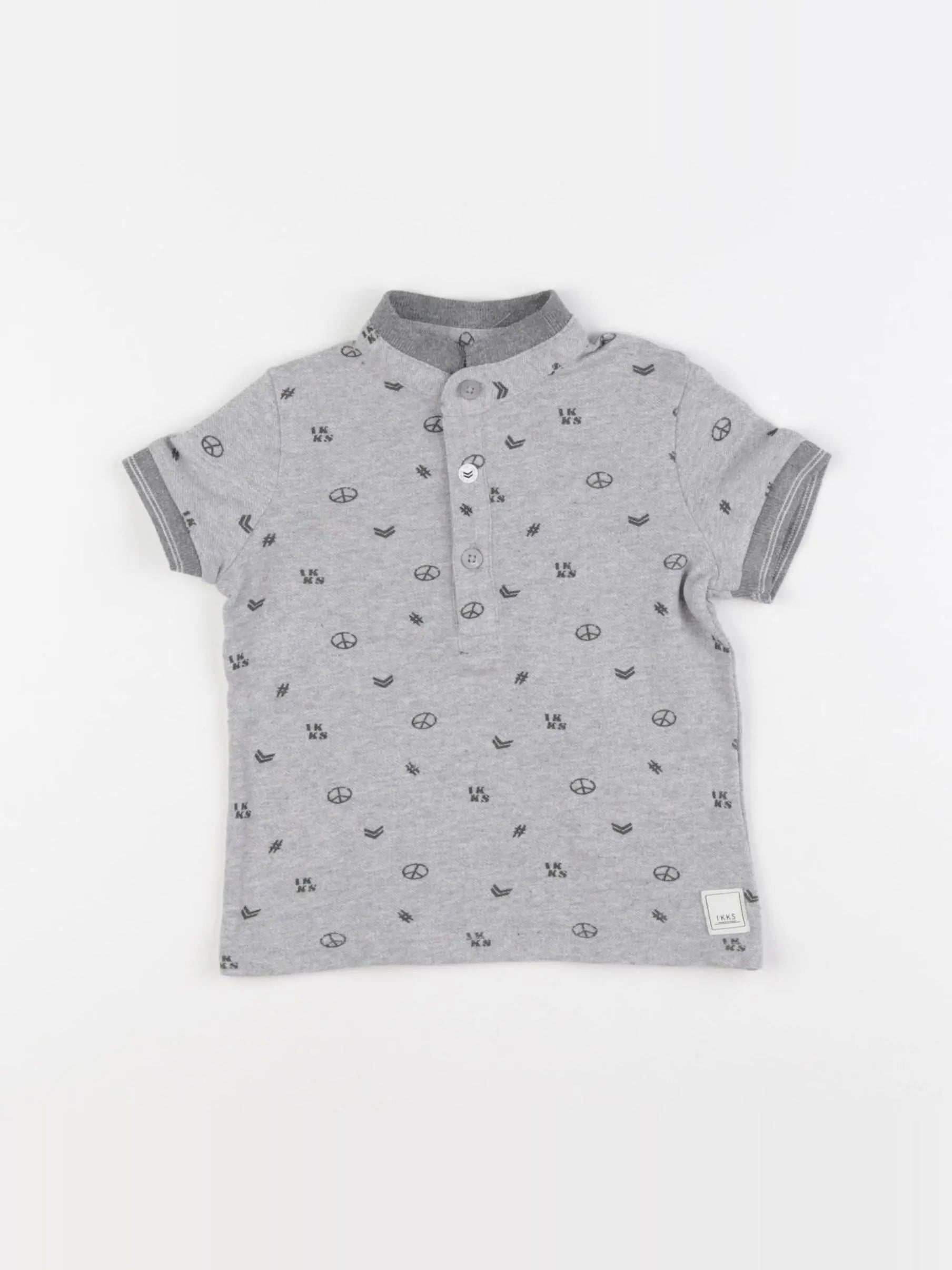 IKKS - polo gris - 12 mois