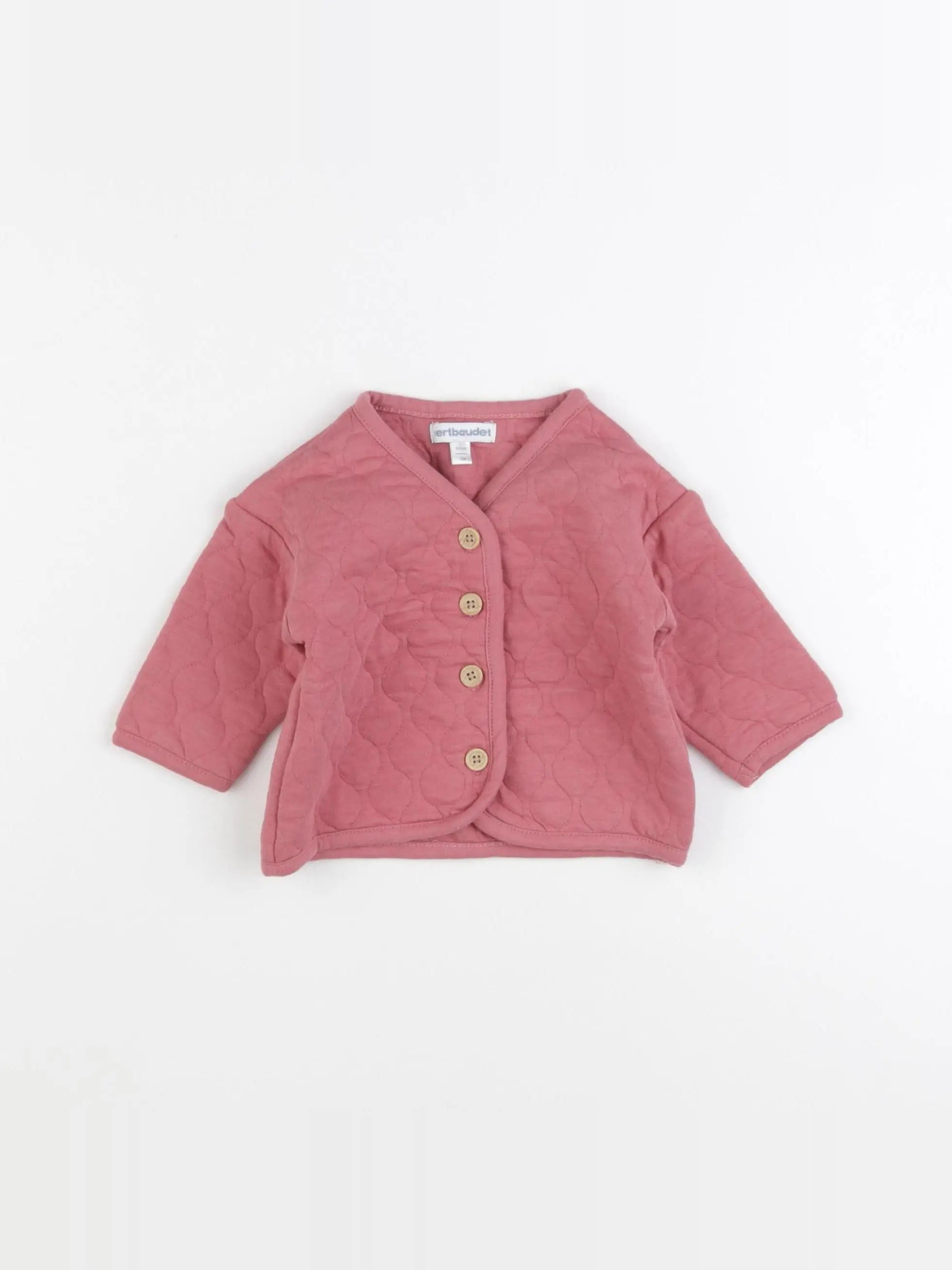 Vertbaudet - sweat rose - 3 mois