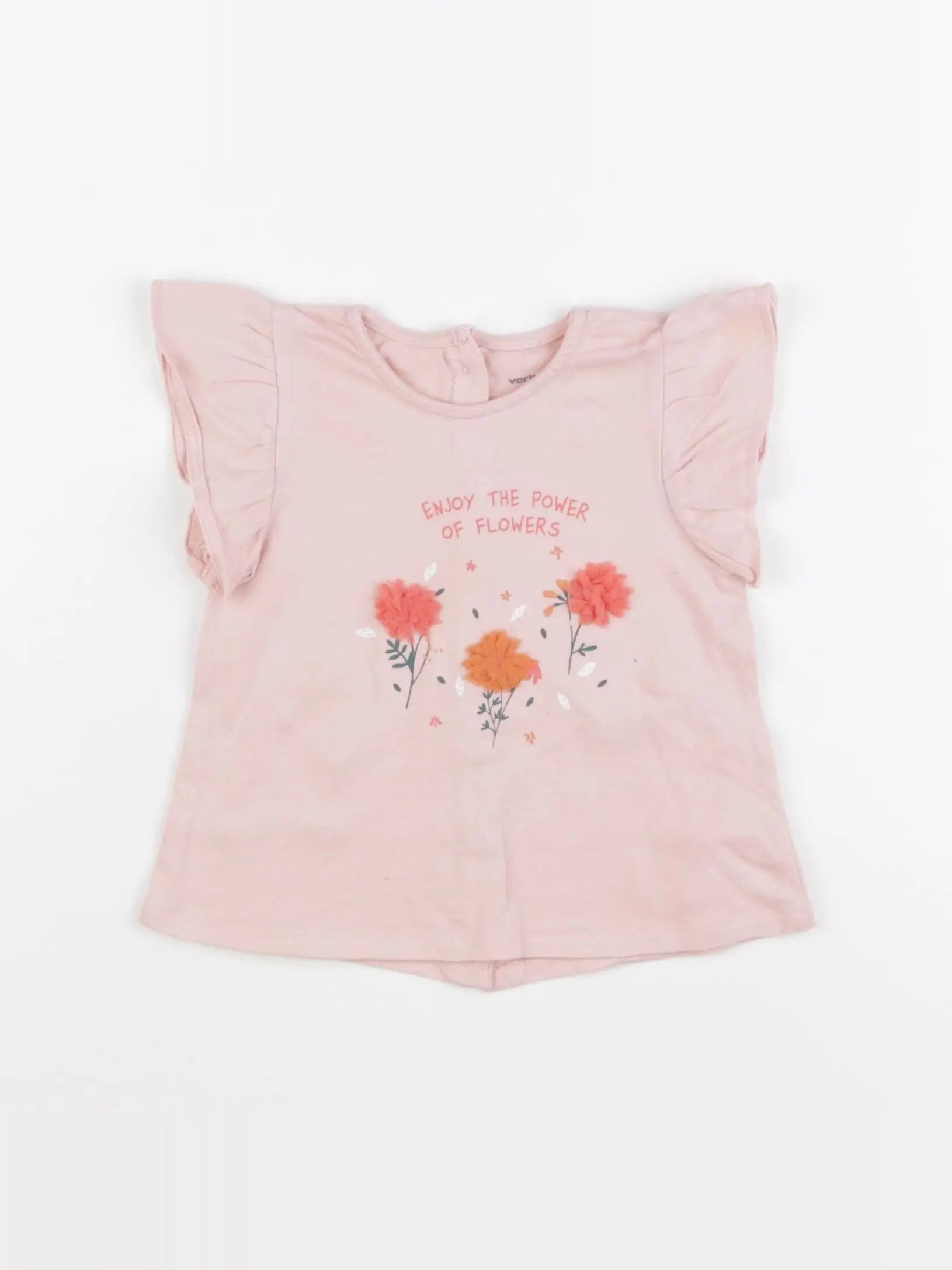 Vertbaudet - tee-shirt rose - 9 mois