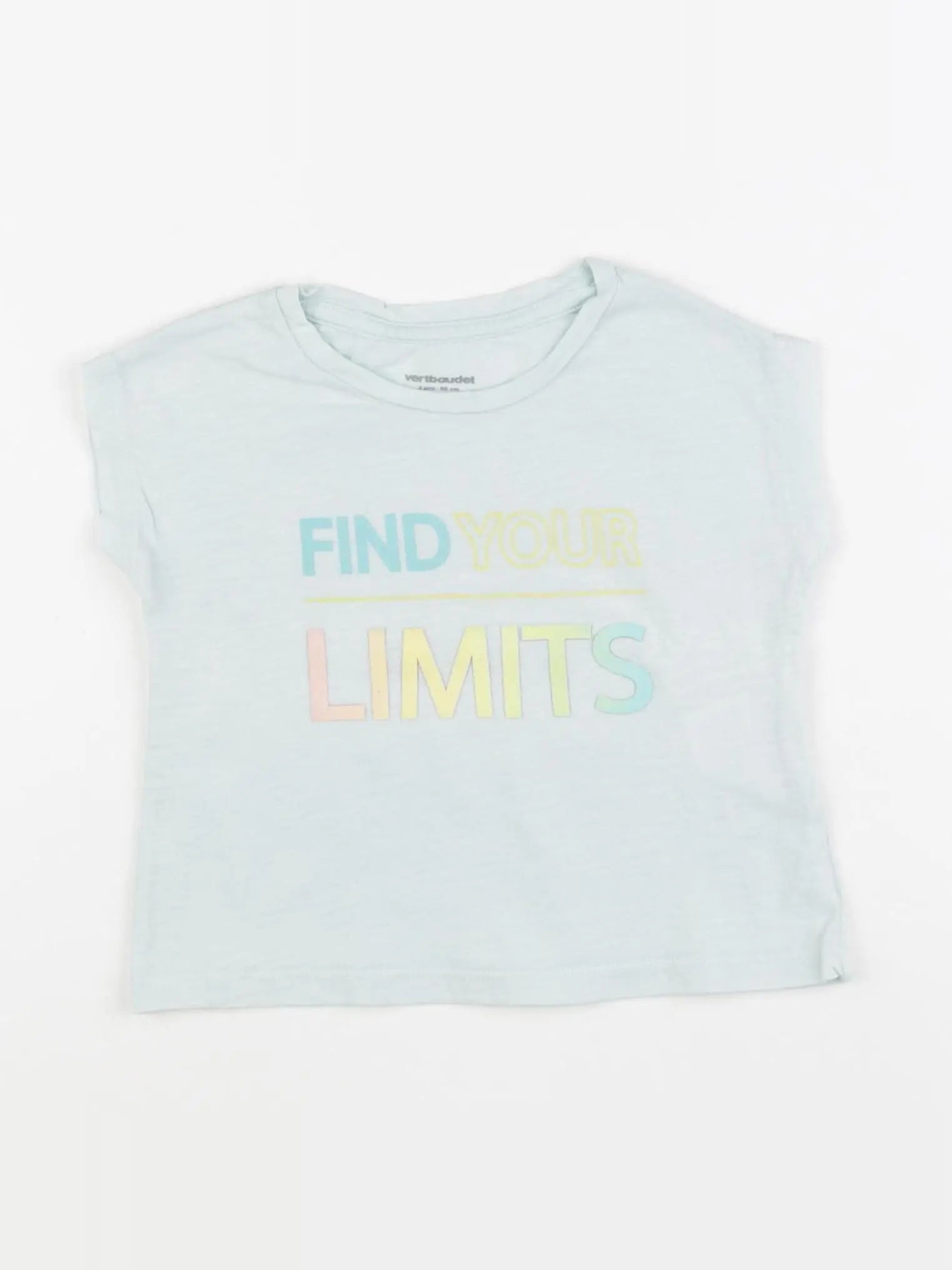 Vertbaudet - tee-shirt bleu - 2 ans