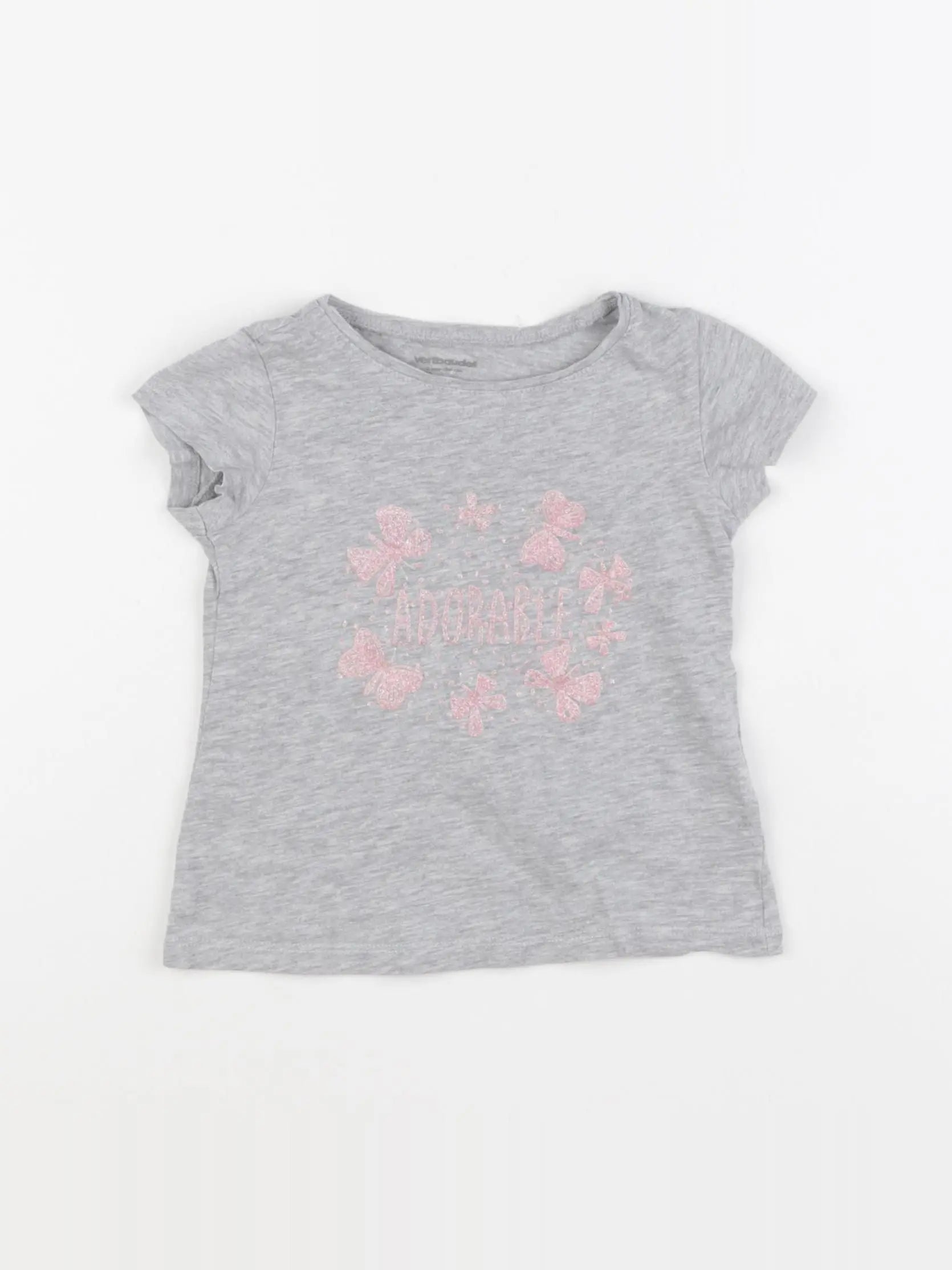 Vertbaudet - tee-shirt gris - 2 ans