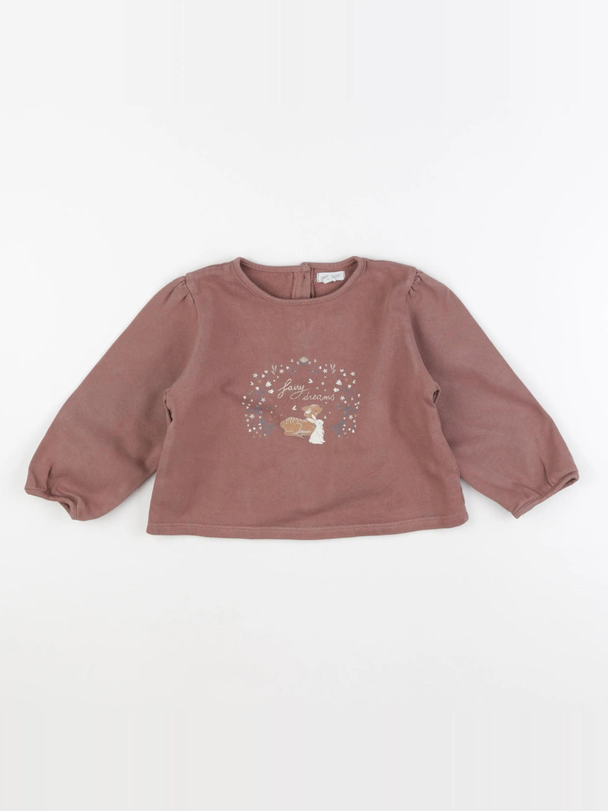 Vertbaudet - sweat marron - 24 mois