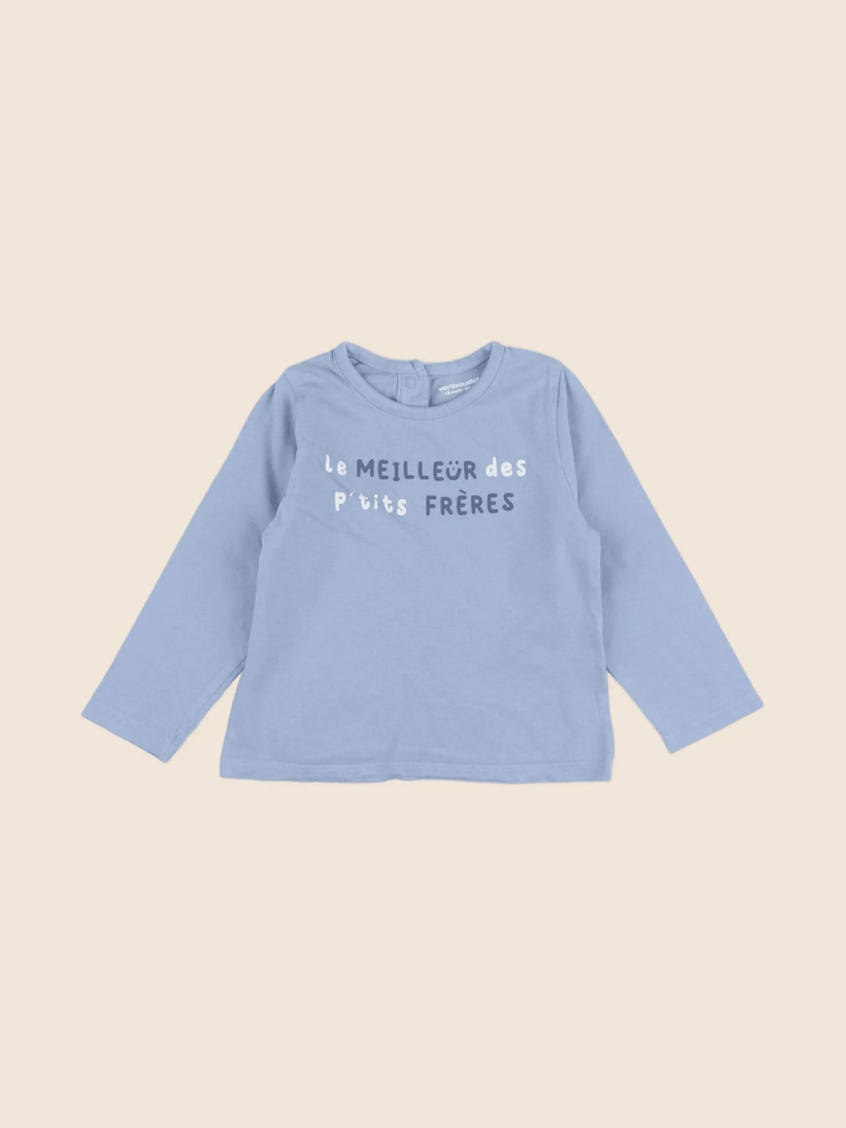 Vertbaudet - tee-shirt bleu - 18 mois