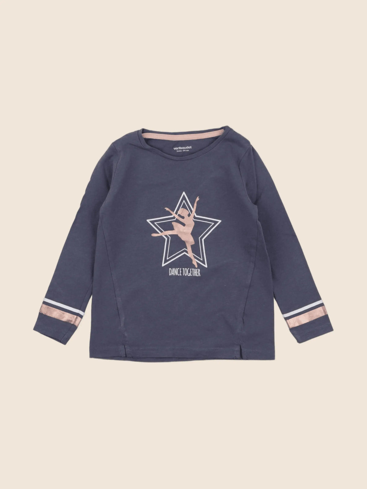 Vertbaudet - tee-shirt bleu - 3 ans